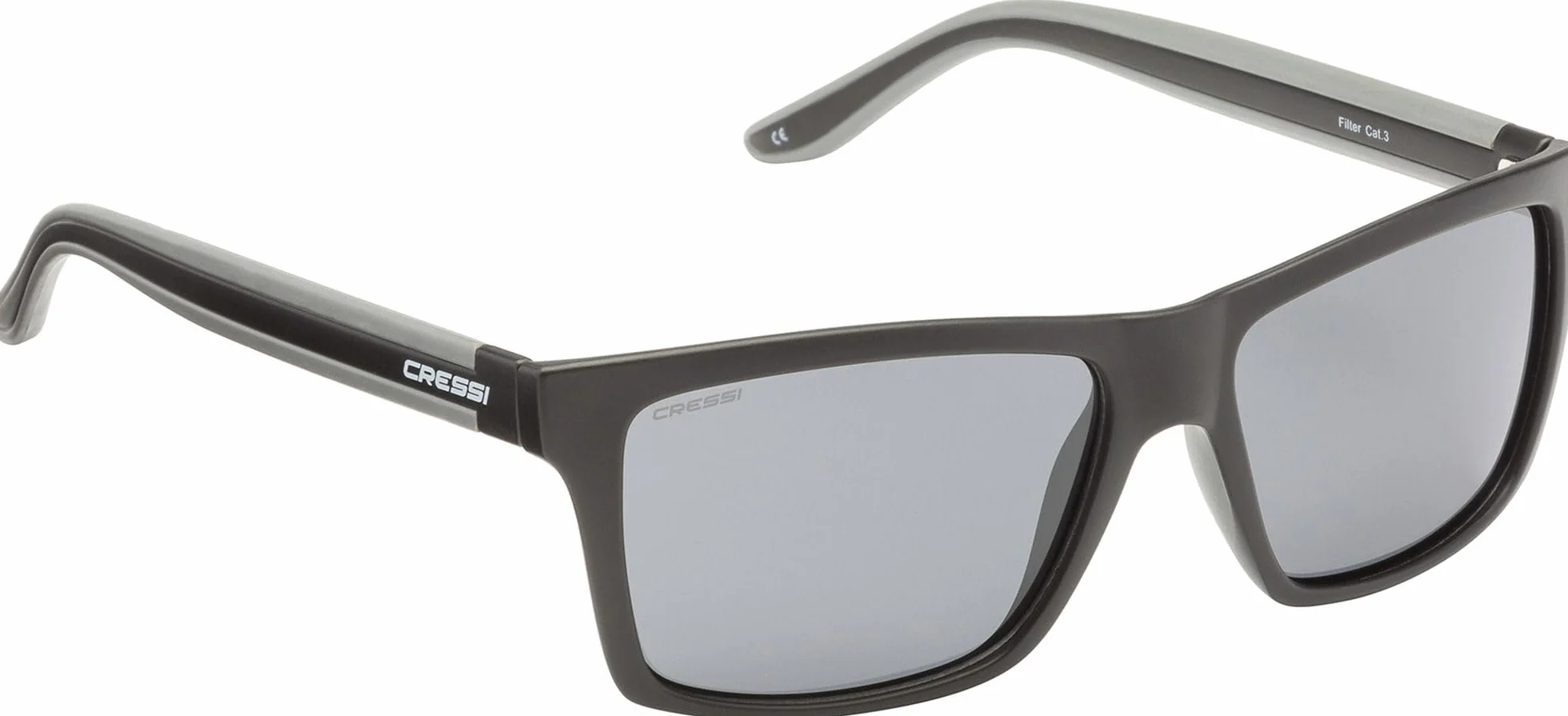 Cressi Unisex-Adult Rio Sunglasses Sportowe Okulary Przeciwsłoneczne,Czarny/Ciemny Szary,Jeden Rozmiar,Xdb100114