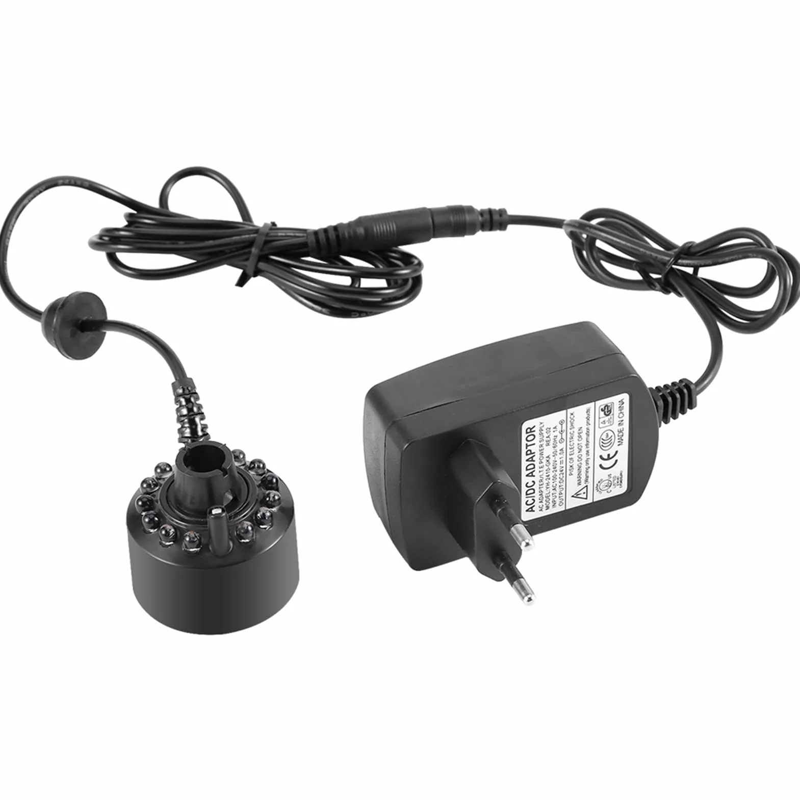 Wytwarzacz Mgły, do Fontanny Staw z Zasilaczem Nebler 110 240V Wtyczka Amerykańska 1Pc 12LED Kolorowe Urządzenie do Wytwarzania Mgiełki