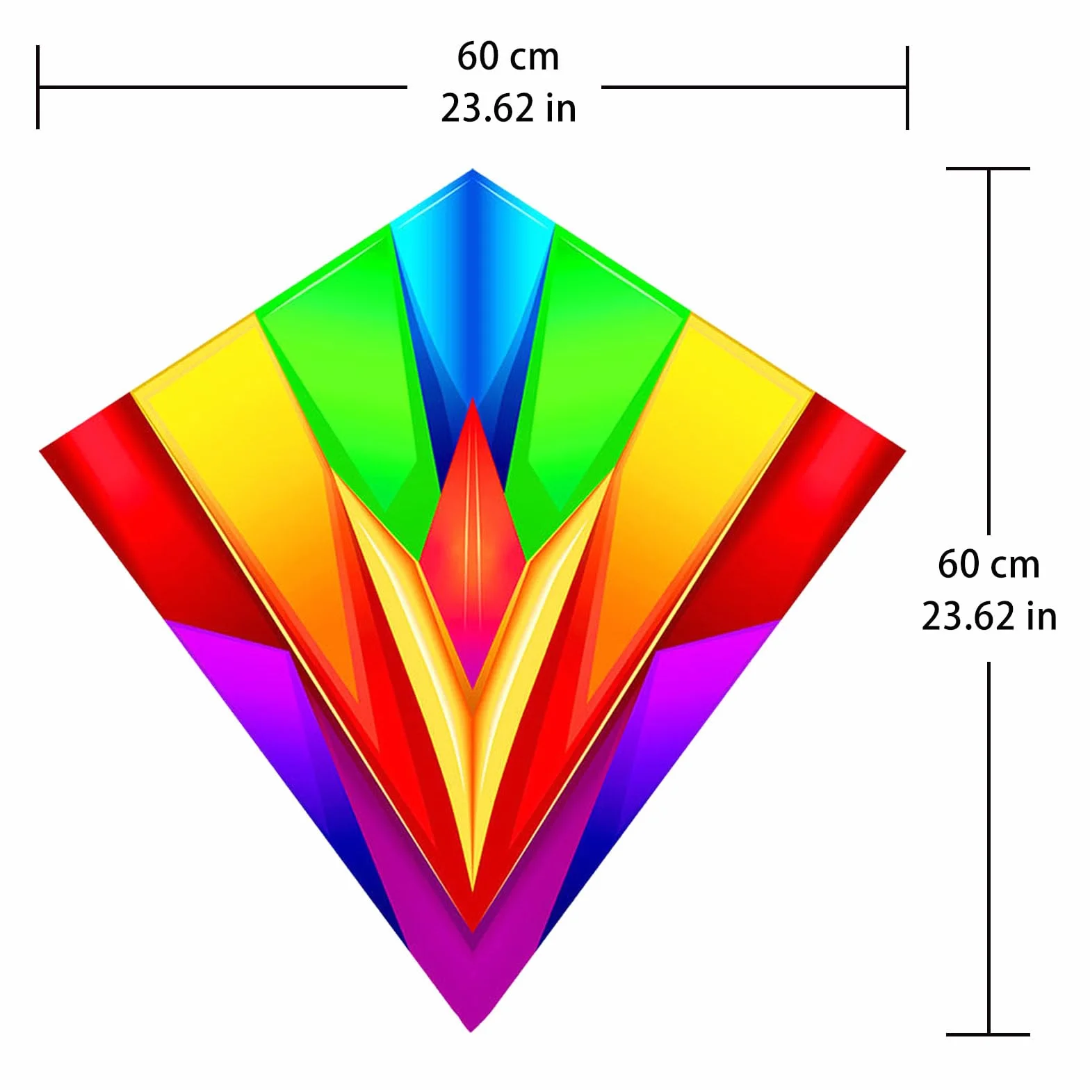 Simxkai Vibrant Diamond Kite Trio - kolorowy zestaw Easy-Fly do zabawy na świeżym powietrzu