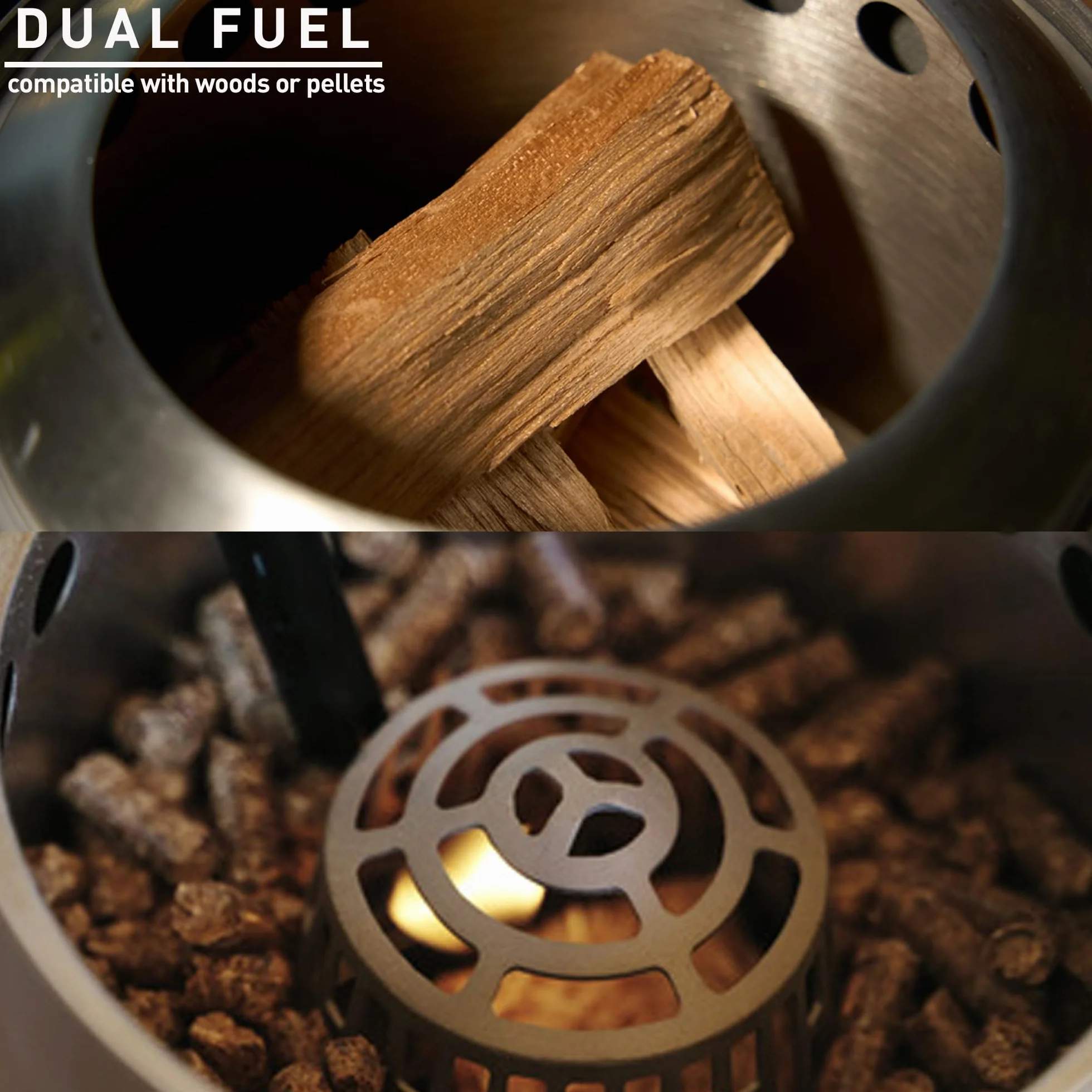 Solo Stove Mesa palenisko do stołu ze stojakiem | mini ognisko do dymu do palenia w mieście i na przedmieściach, działa na peletach lub drewnie, bezpieczna stal nierdzewna, z torbą podróżną, 17,5 x 13