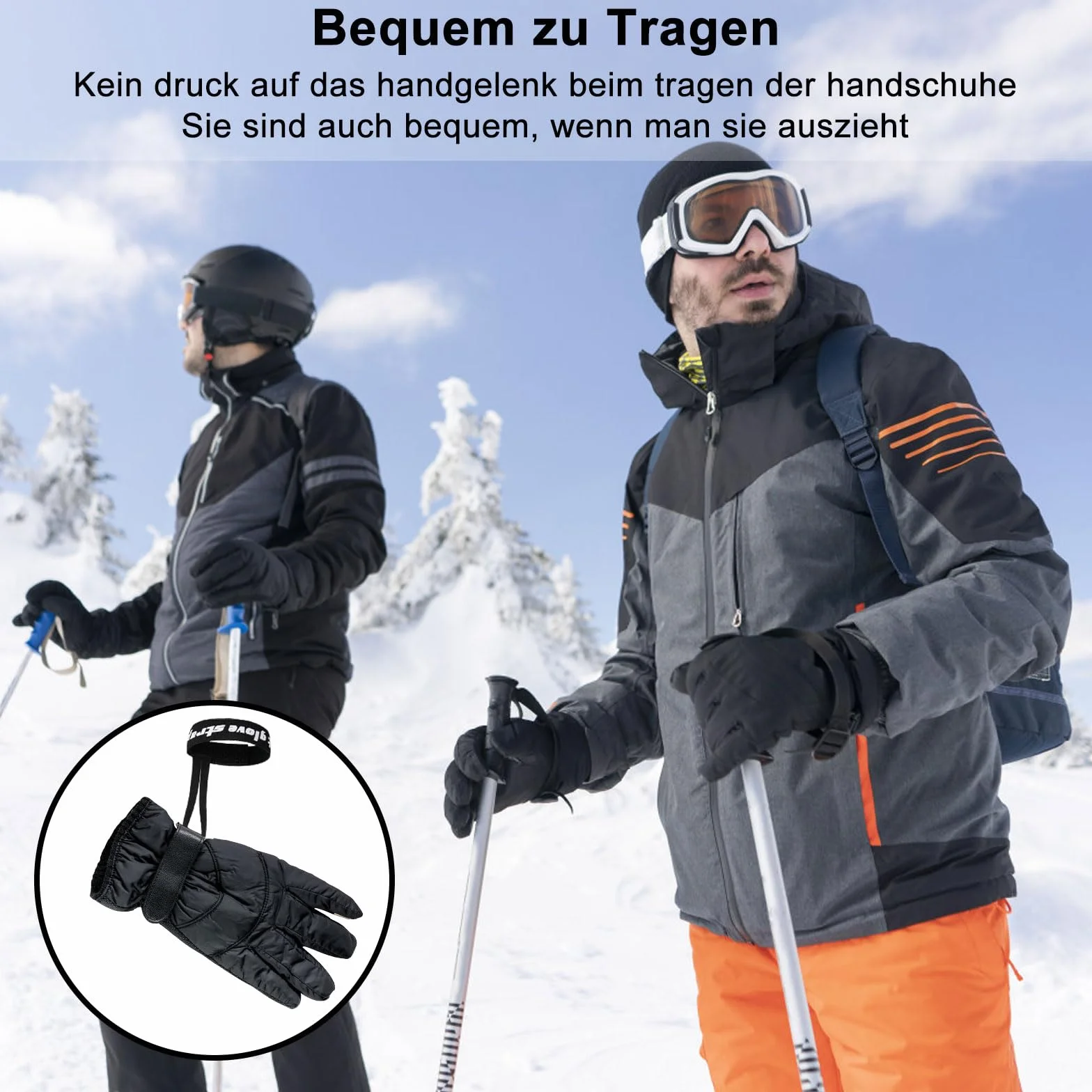 HENGBIRD 4 sztuki smyczy do rękawic, akcesoria snowboardowe, opaski na nadgarstki, rękawica narciarska, akcesoria narciarskie, pasek bezpieczeństwa do jazdy na nartach, aktywności na świeżym