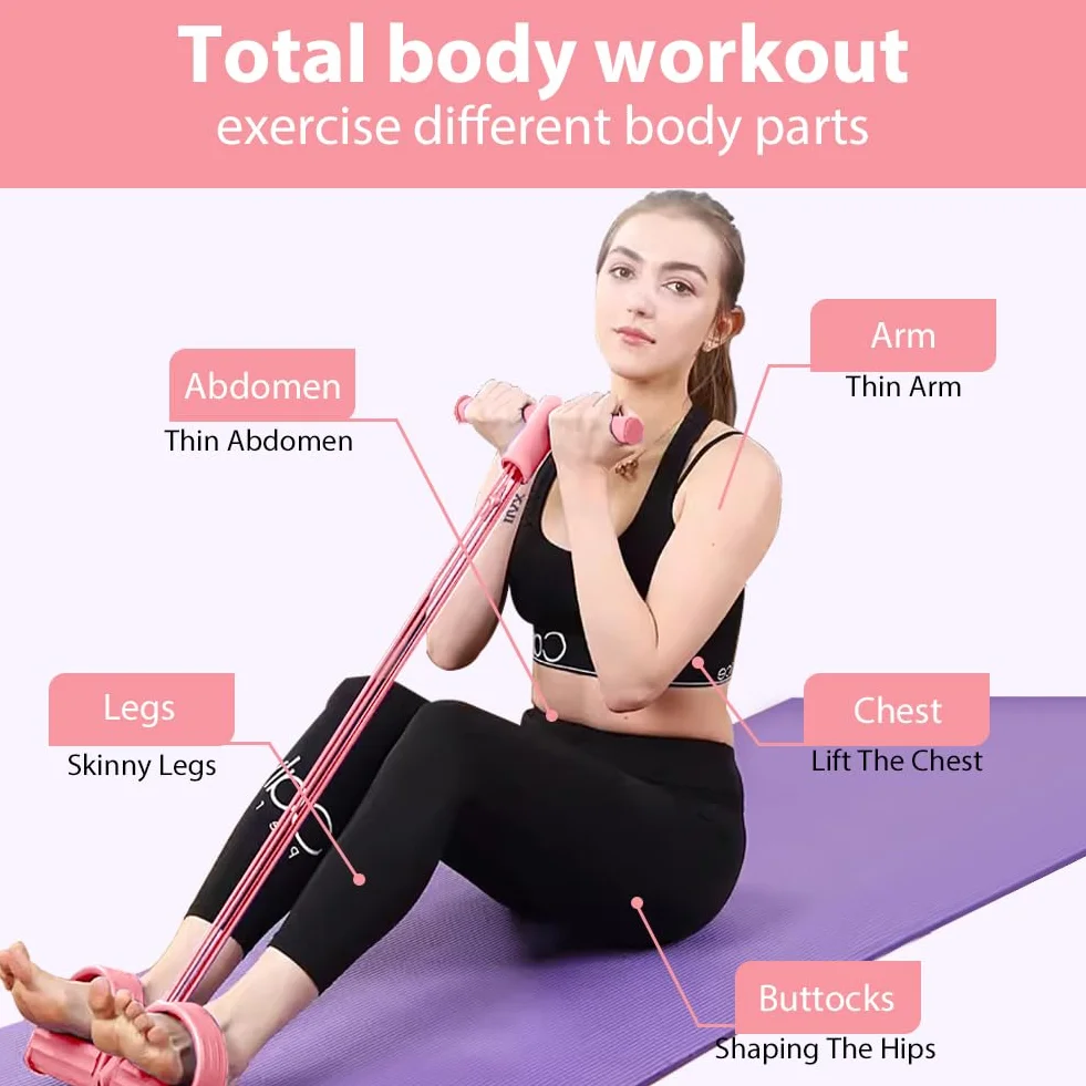Flintronic Wielofunkcyjny pasek oporowy 4-rurowy do fitnessu, sprzęt do domowej siłowni