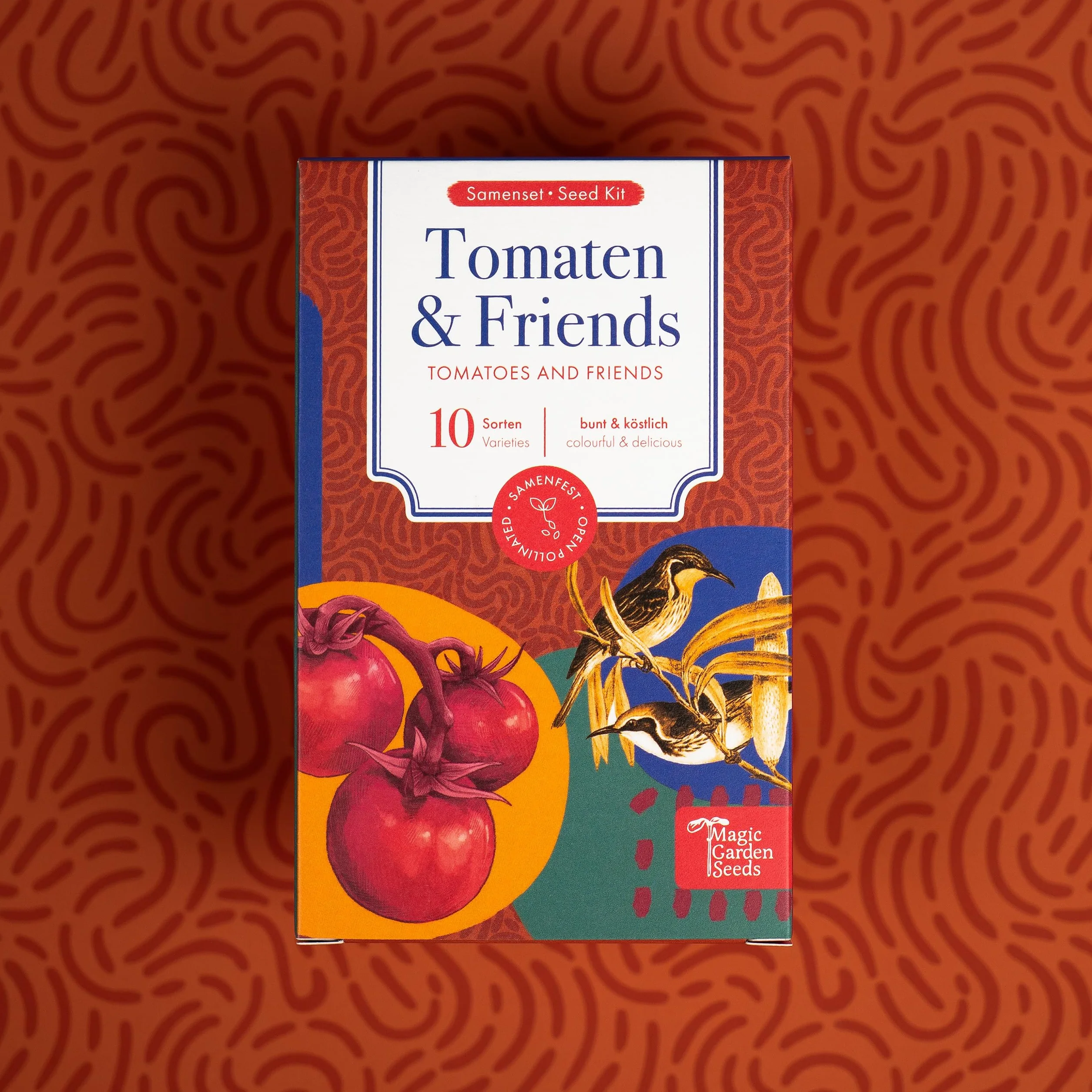 Tomatoes & Friends - 10 odpornych na nasiona odmian pomidorów i ziół - kolorowych i pysznych - zestaw nasion startowych na drobny prezent lub do użytku osobistego