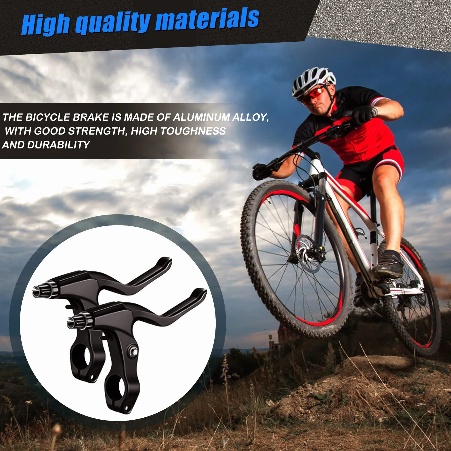 Asfrode Zestaw hamulców rowerowych V-Brake aluminiowe przednie i tylne do Shimano rowerów górskich