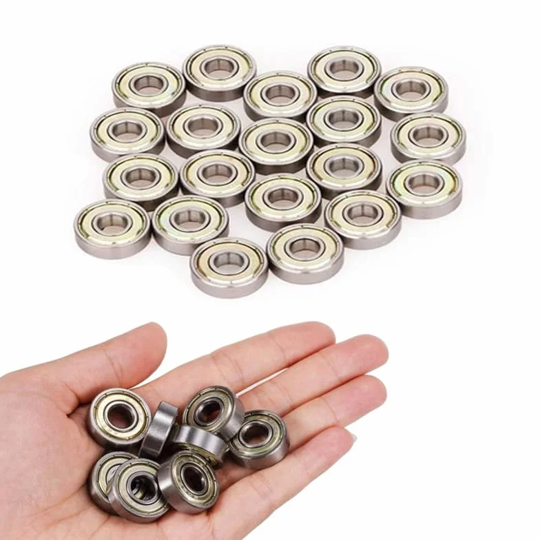 Zestaw 40 łożysk kulkowych 608 ZZ 8x22x7 mm metalowe Double Shielded do deskorolek