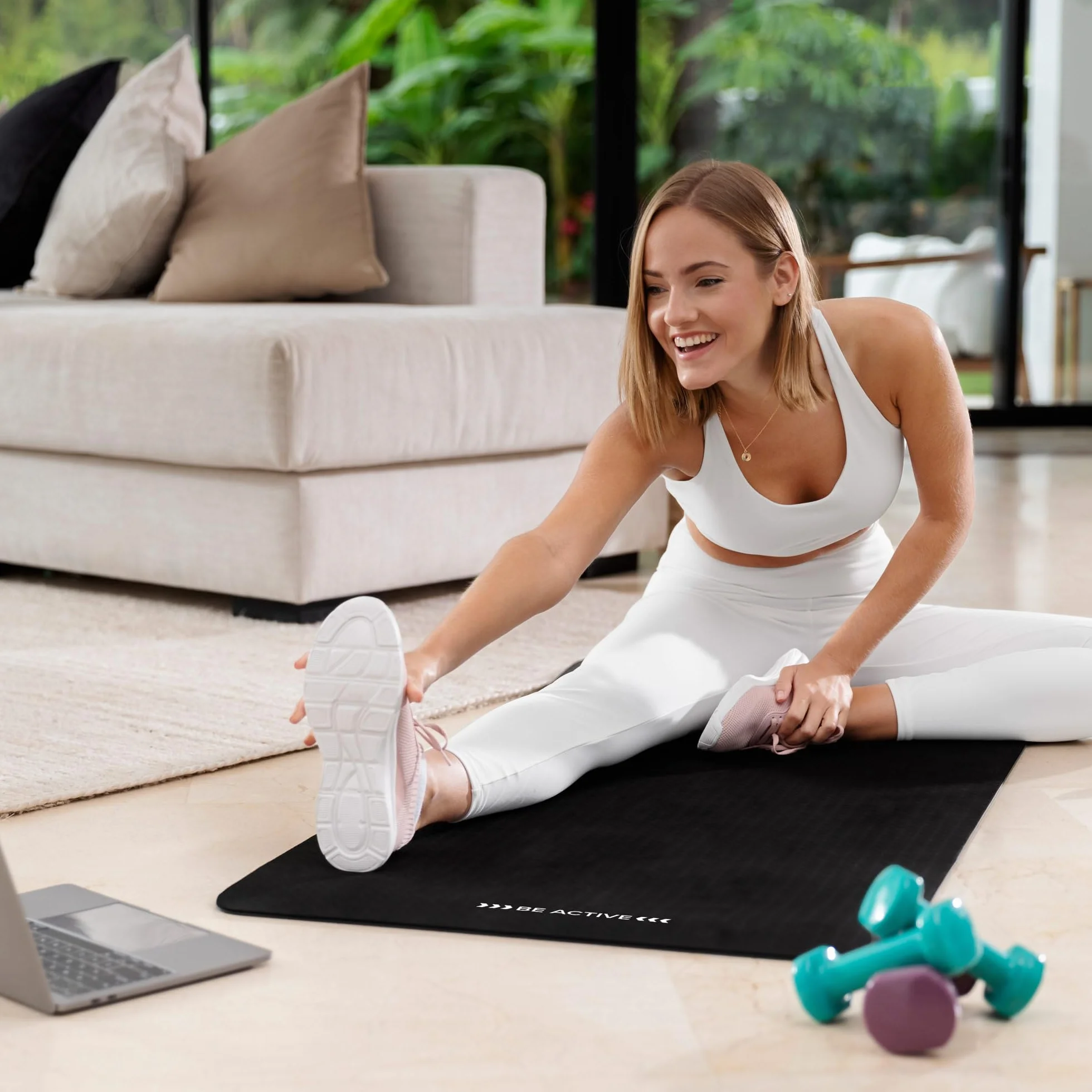 Rebel Mata Gimnastyczna do Ćwiczeń Joga Pilates Fitness 183x61cm Grubość 6mm TPE Czarna