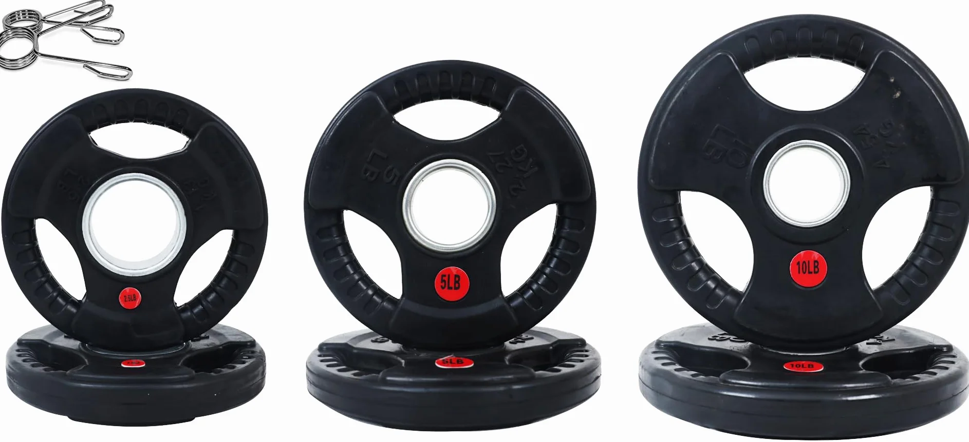 Signature Fitness Olympic 2-calowy żeliwny talerz do treningu siłowego, zestaw 15,9 kg