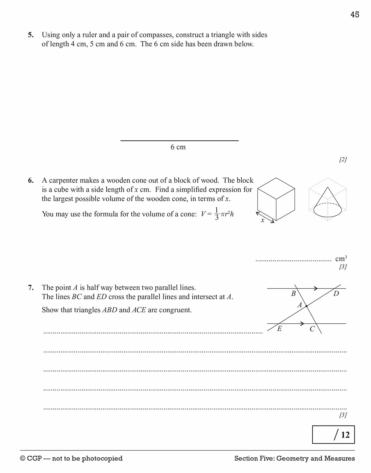 GCSE Maths Edexcel 10-Minute Tests - Higher (includes Answers)
