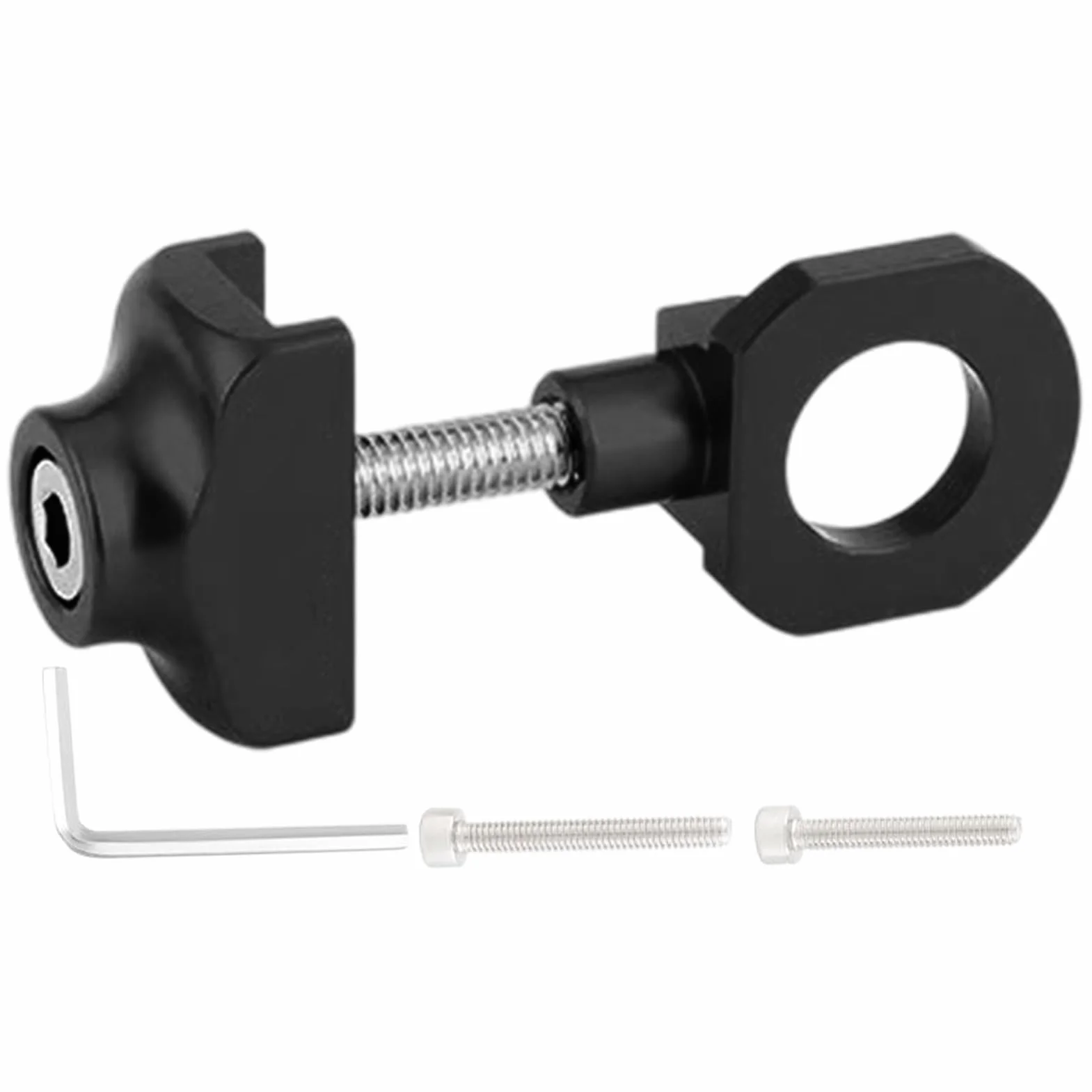 Bike Chain Tensioner, Portable Cycling Fastener, Chain Stabilizer Tool, 2x1.22x1.2cm Safety Enhancer, Fit, Black, for Men’s and Women’s Biking Performance Convenience