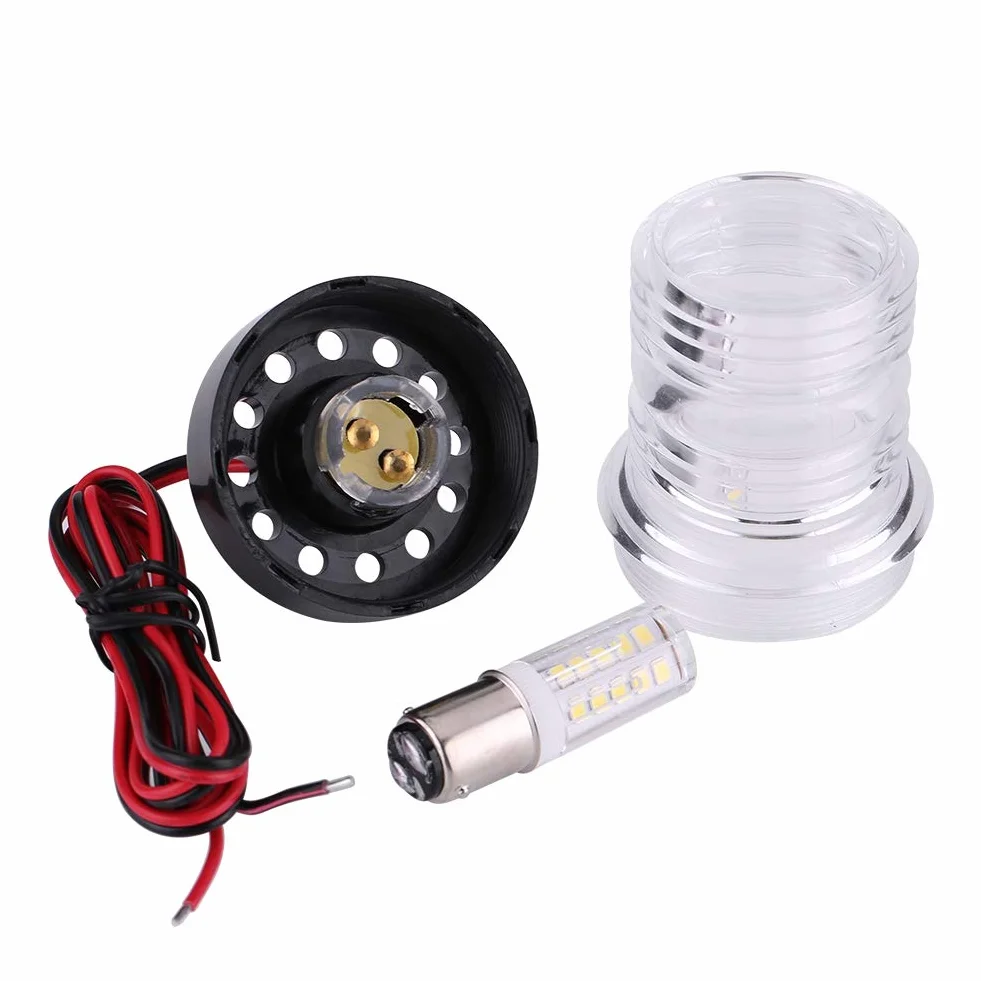 12 V białe światło LED kotwica jacht nawigacja ze wszystkimi okrągłymi 360° białe światło LED kotwica o klasie wodoszczelności IP65,Części zamienne do łodzi,jachtów