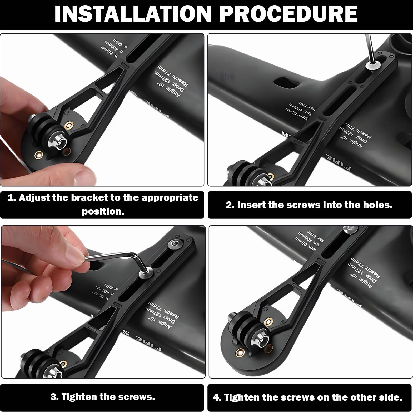 Fahrrad Halterung dla Aero Lenker, wbudowany uchwyt na komputer rower wyścigowy dla Garmin Edge, zintegrowany pasek ręczny z przodu Combo Mount Kompatibel mit Garmin Edge Wahoo Elemnt