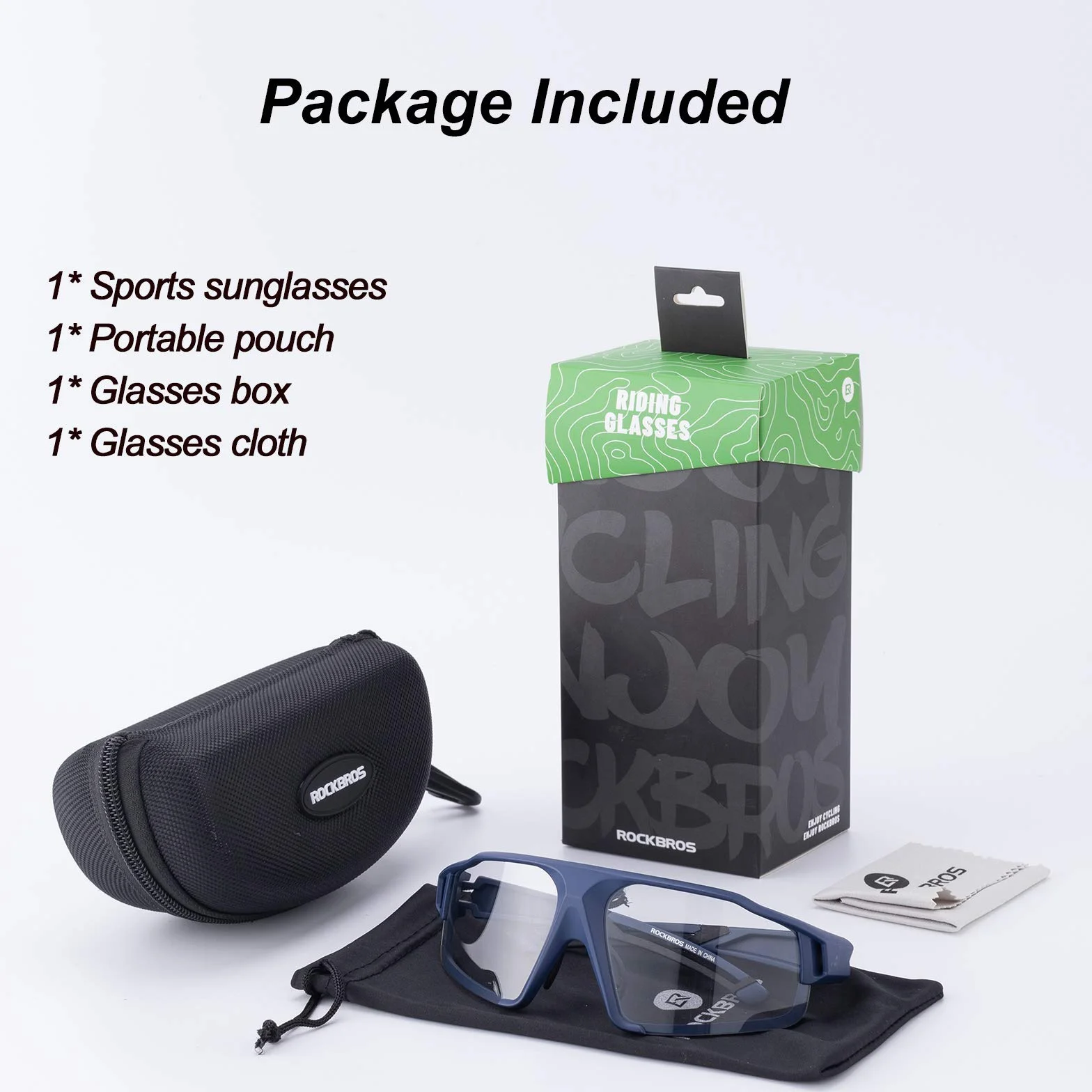 ROCKBROS Sportowe Okulary Przeciwsłoneczne Fotochromowe Rowerowe UV400