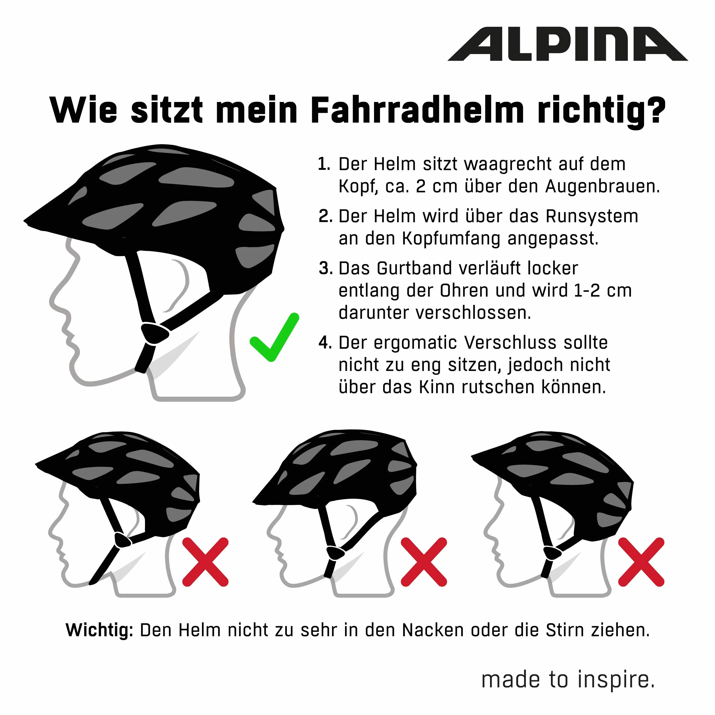 ALPINA Plug-in-light – łatwa w obsłudze lampka LED na kask rowerowy, pasuje do: ALPINA HAGA, przezroczysta, One Size
