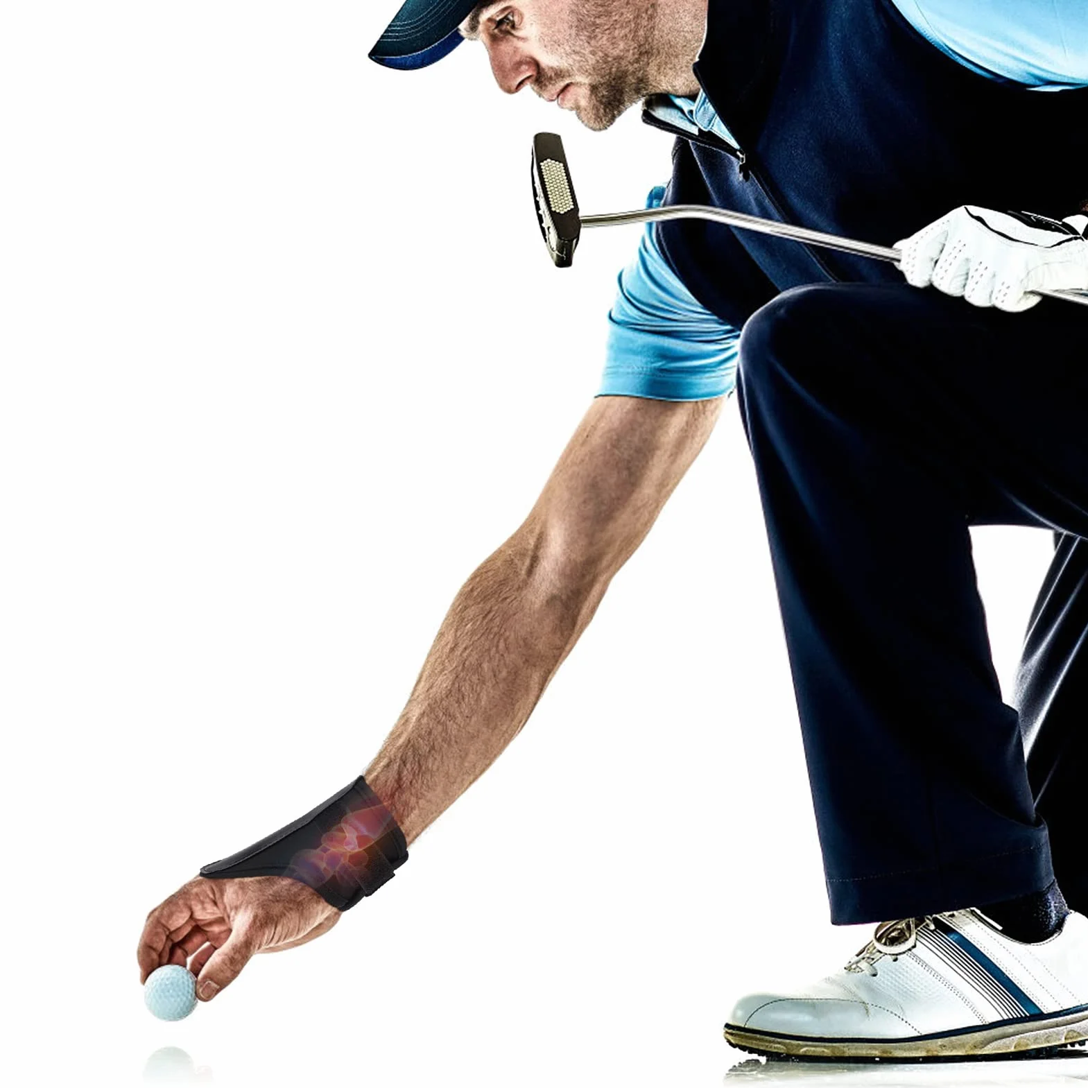 VIFER Pasek golfowy opaska na nadgarstek trening golfa uchwyt na nadgarstek wsparcie huśtawki korektor opaska trener pomoc