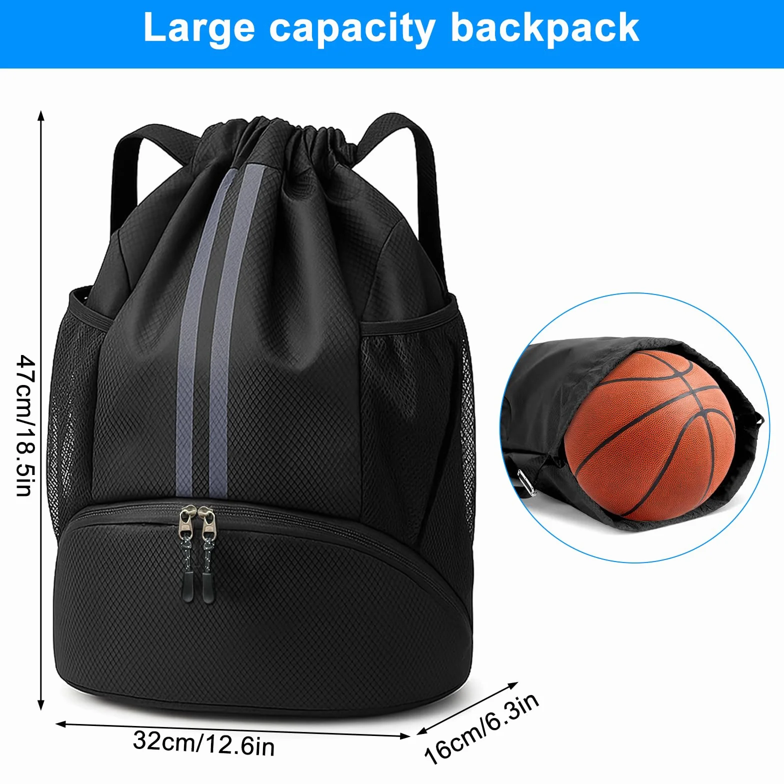 Plecak sportowy wodoszczelny dry bag z kieszenią na buty