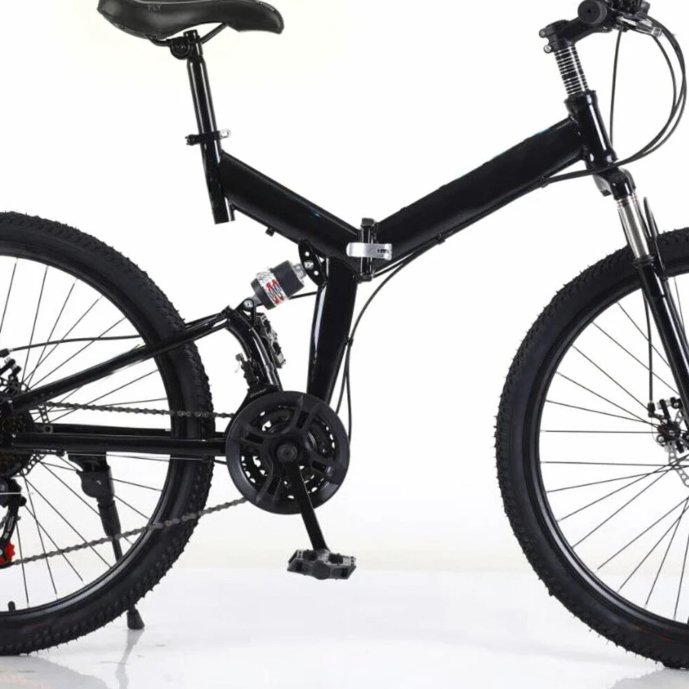 Składany rower MTB 26" 21 biegów hamulec tarczowy do 150 kg czarny