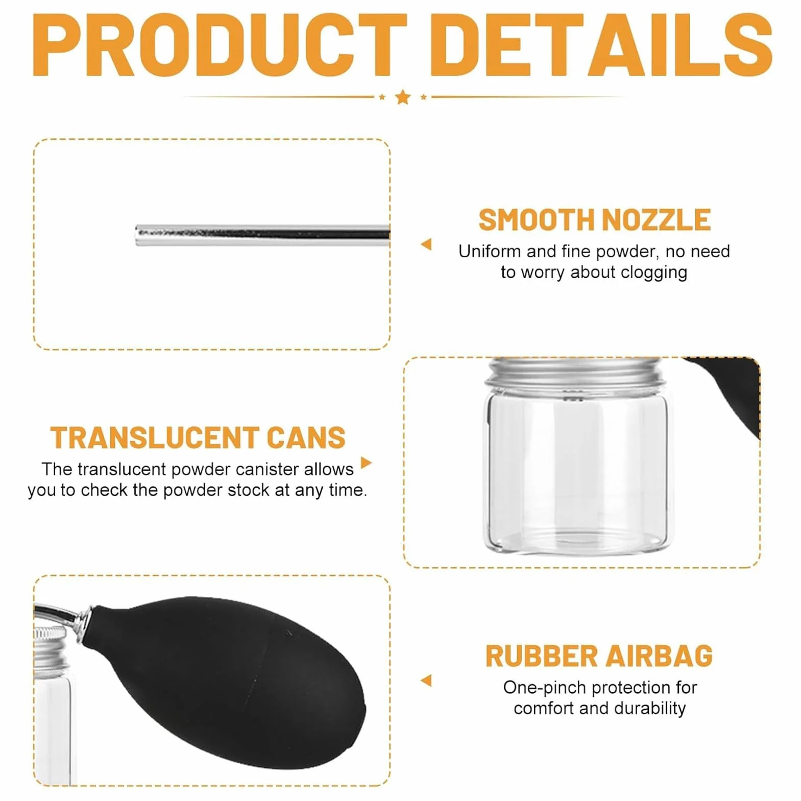Générique Powder Duster - ręczny aplikator kamyczków ogrodowych dla Les, ergonomiczny dozownik z wyjmowanym rozrzutnikiem pojemników, łatwa dystrybucja insektycydów do użytku na zewnątrz w