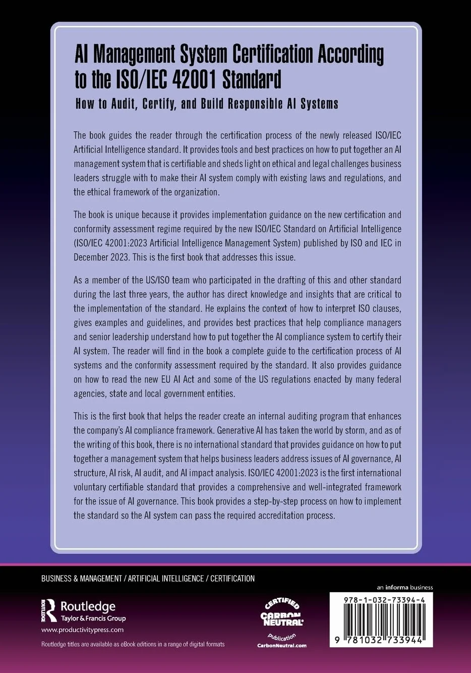 AI Management System Certification According to the ISO/IEC 42001 Standard: How to Audit, Certify, and Build Responsible AI Systems