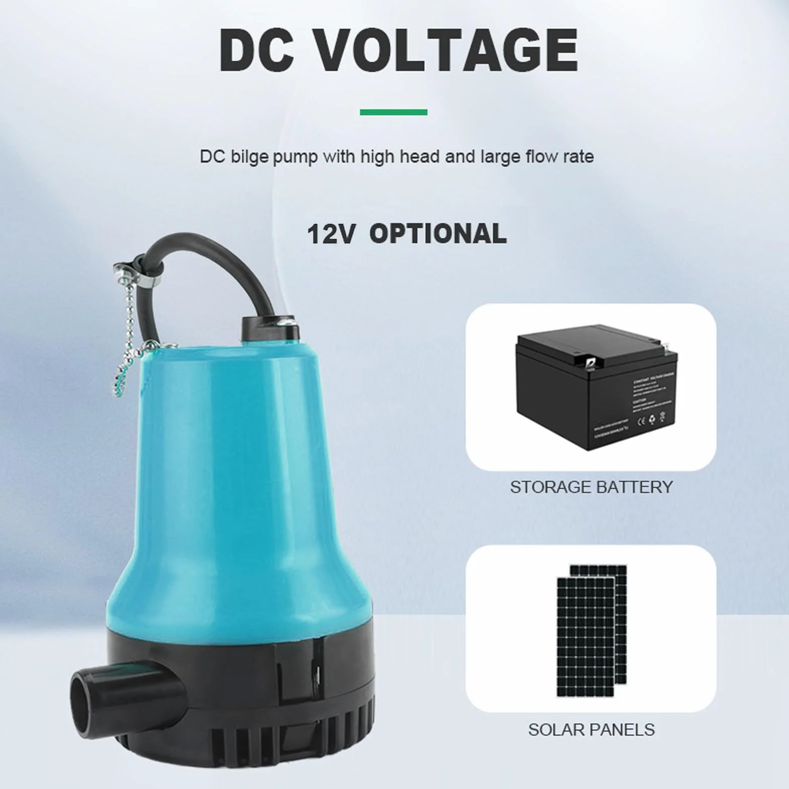 Elektryczna Pompa Zęzowa BL-2512SI 12V 1110 GPH 1-calowy Wylot 4 M