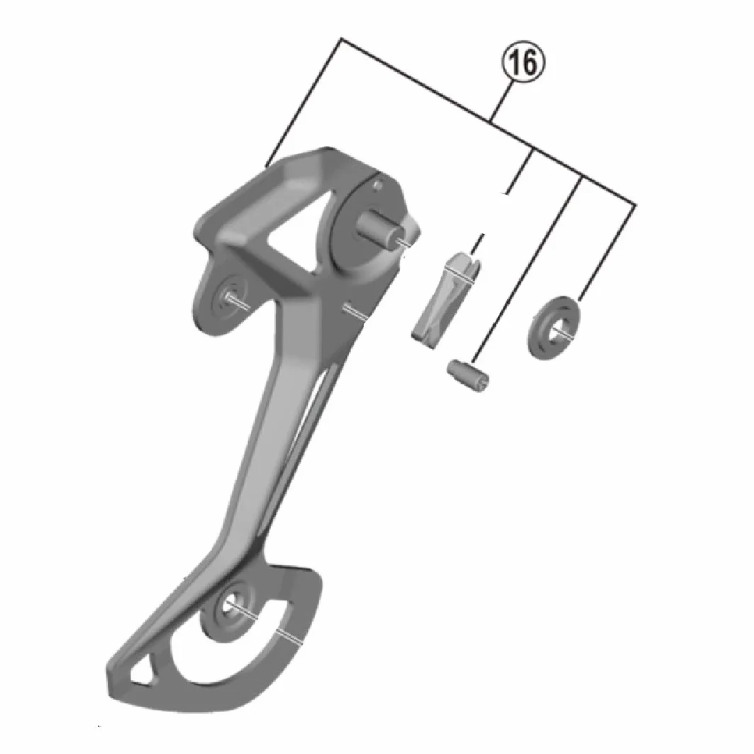 SHIMANO RD-M8100 Type SGS Płyta prowadząca łańcuch Black One Size