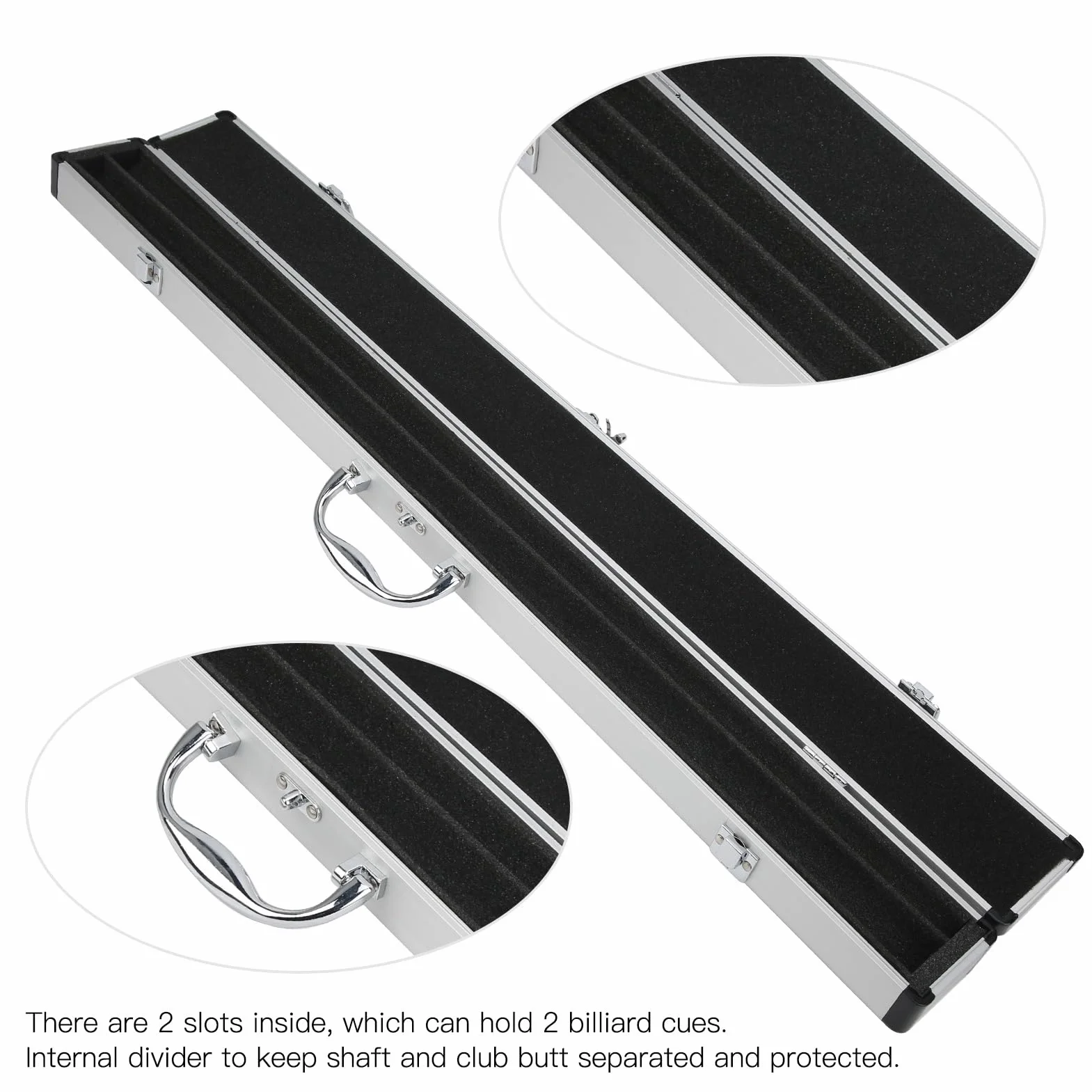 Snooker Pool Cue Case, miękka wyściółka z pianki, ochrona uchwytu do przechowywania, na akcesoria bilardowe