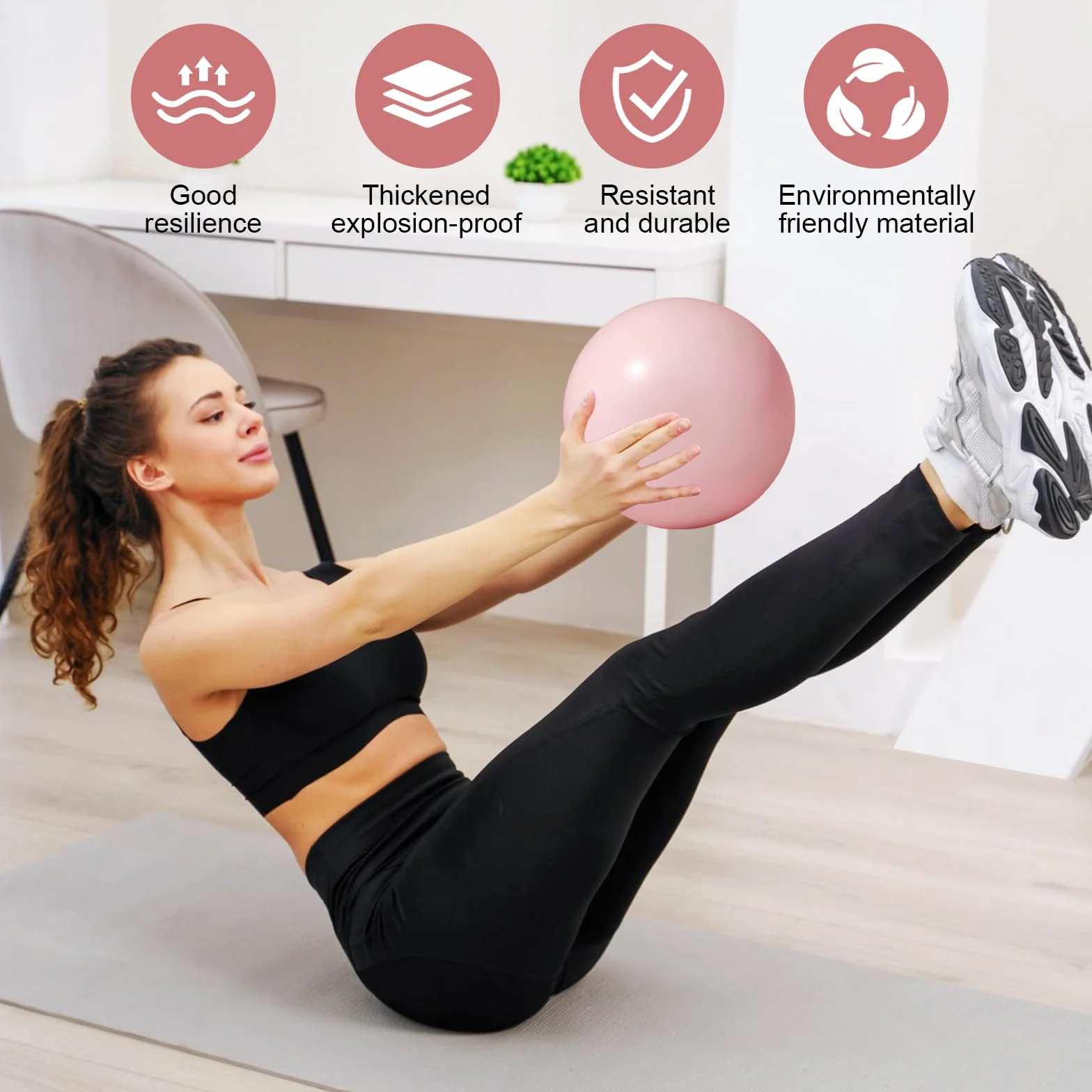 Piłka gimnastyczna 25 cm antypoślizgowa PCW do fitnessu jogi pilatesu