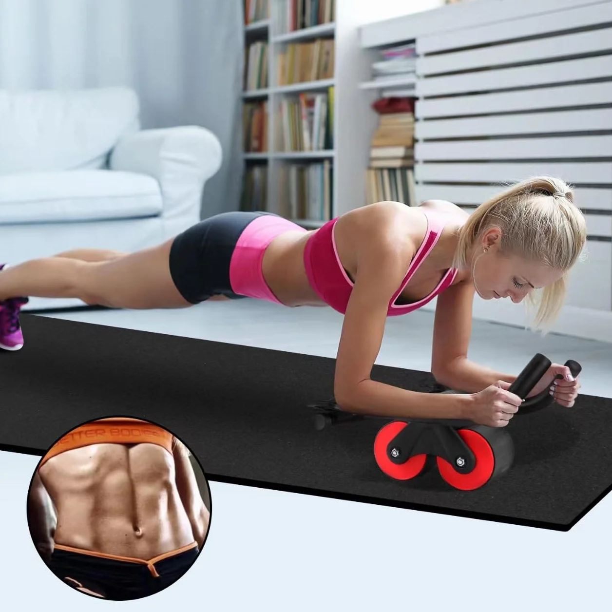 ABs Home Gym Roller Wielofunkcyjny wałek brzucha z regulowanym podparciem łokci i wbudowanym wyświetlaczem