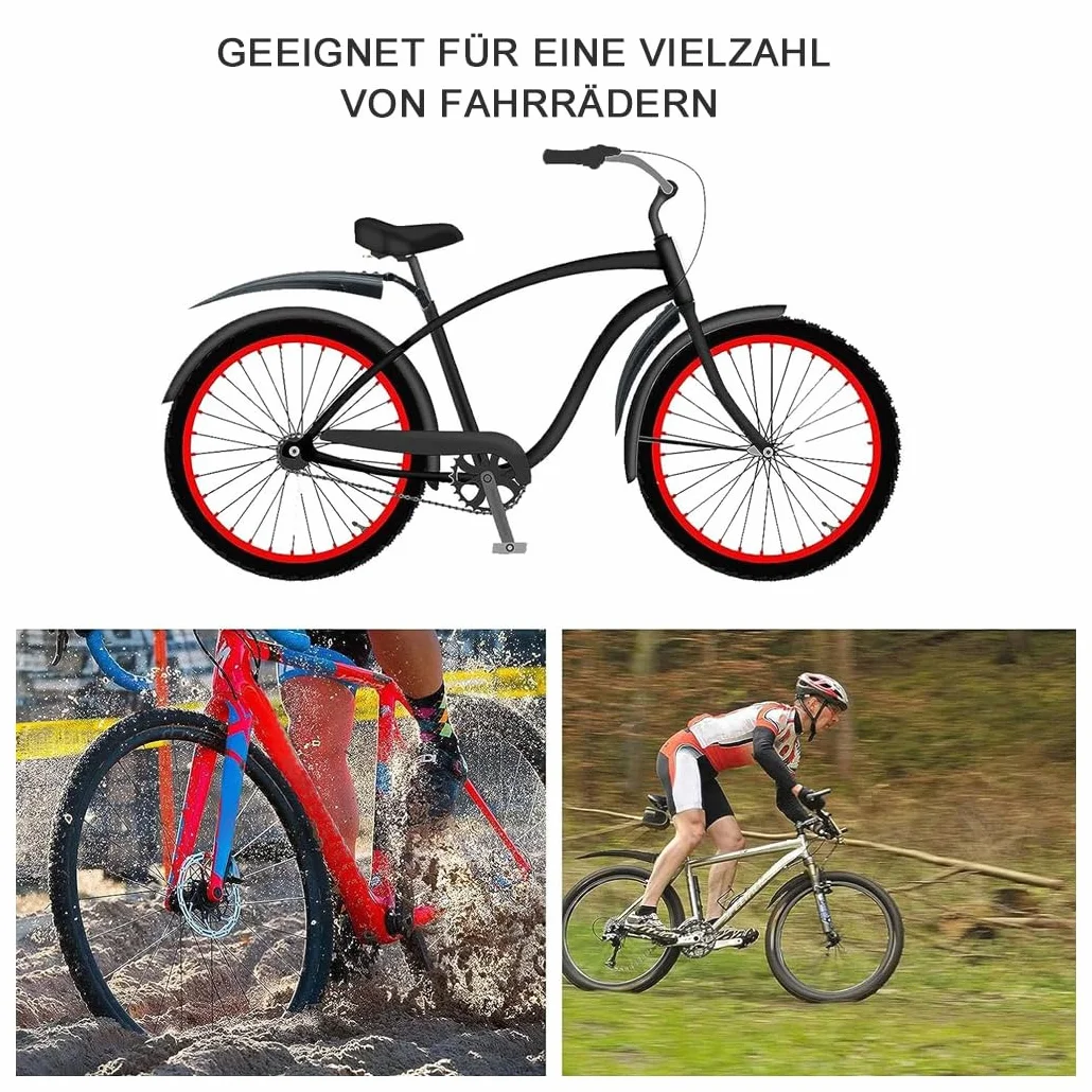 Zestaw błotników rowerowych przód i tył regulowany uniwersalny MTB Mountain Road