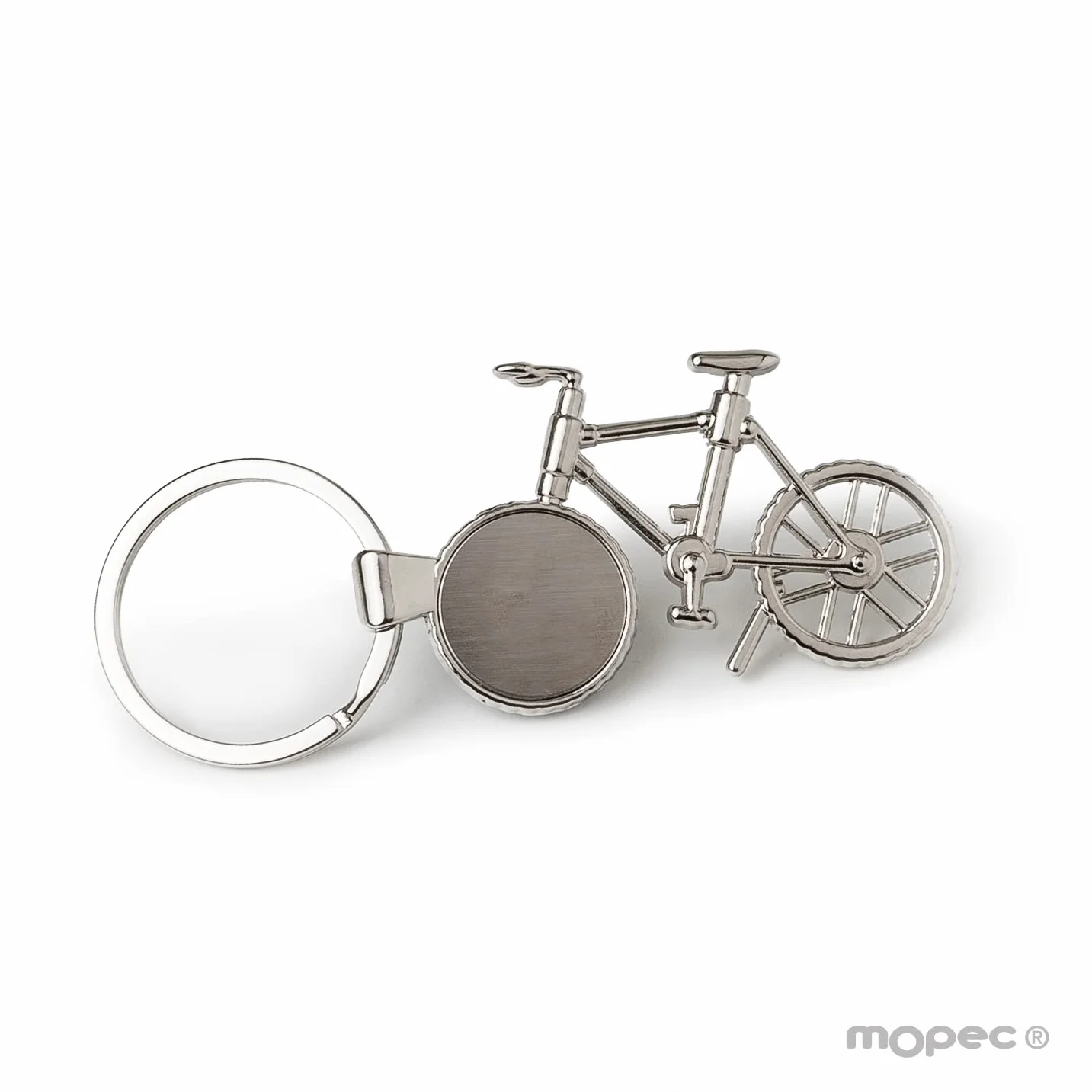 Mopec M1660 breloczek do kluczy rower metal 10 x 4,5 cm srebrny