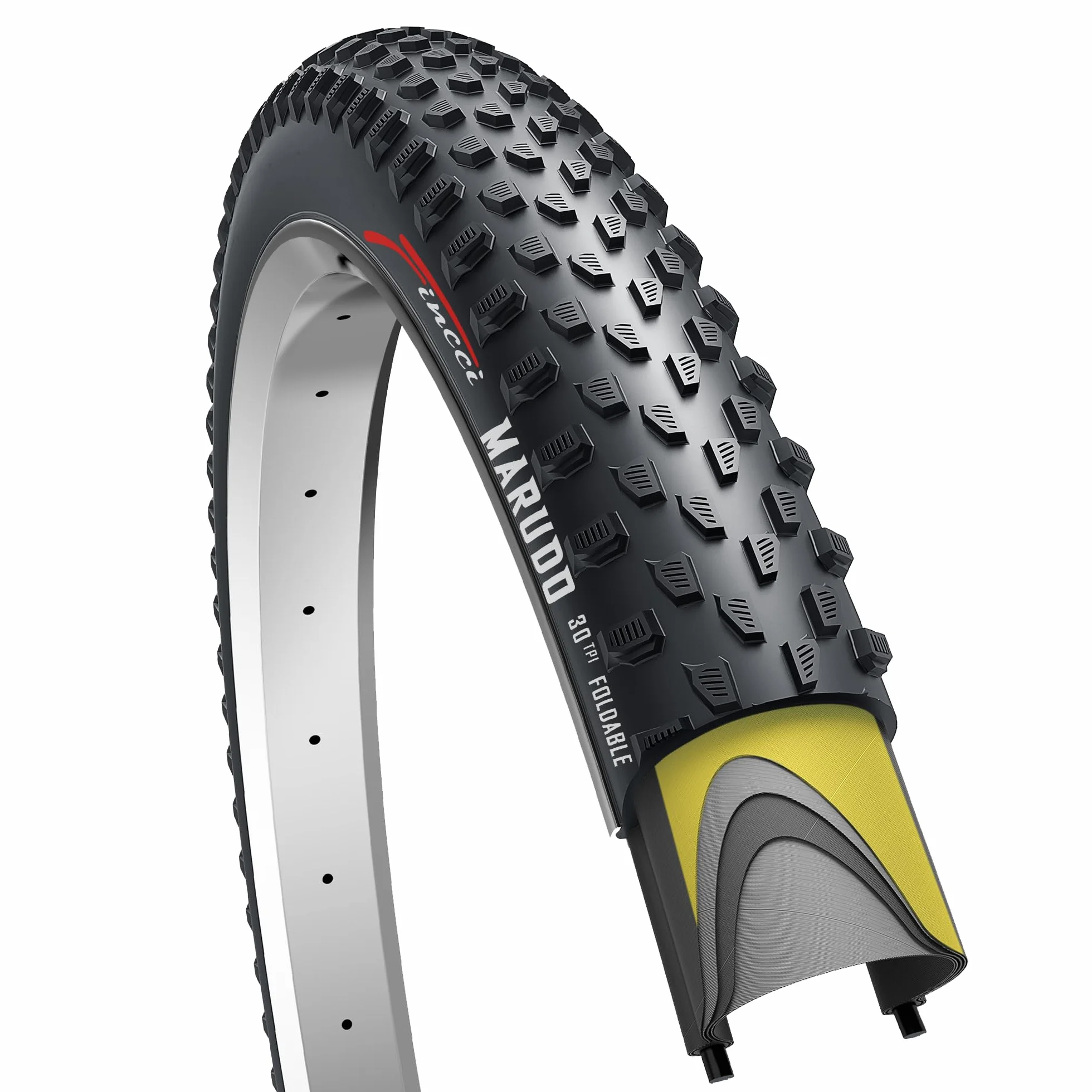 Fincci Składana opona rowerowa 29 x 2,10 52-622 z ochroną przed przebiciem 1 mm, do hybrydowego roweru szosowego MTB, z oponami 29 x 2,10
