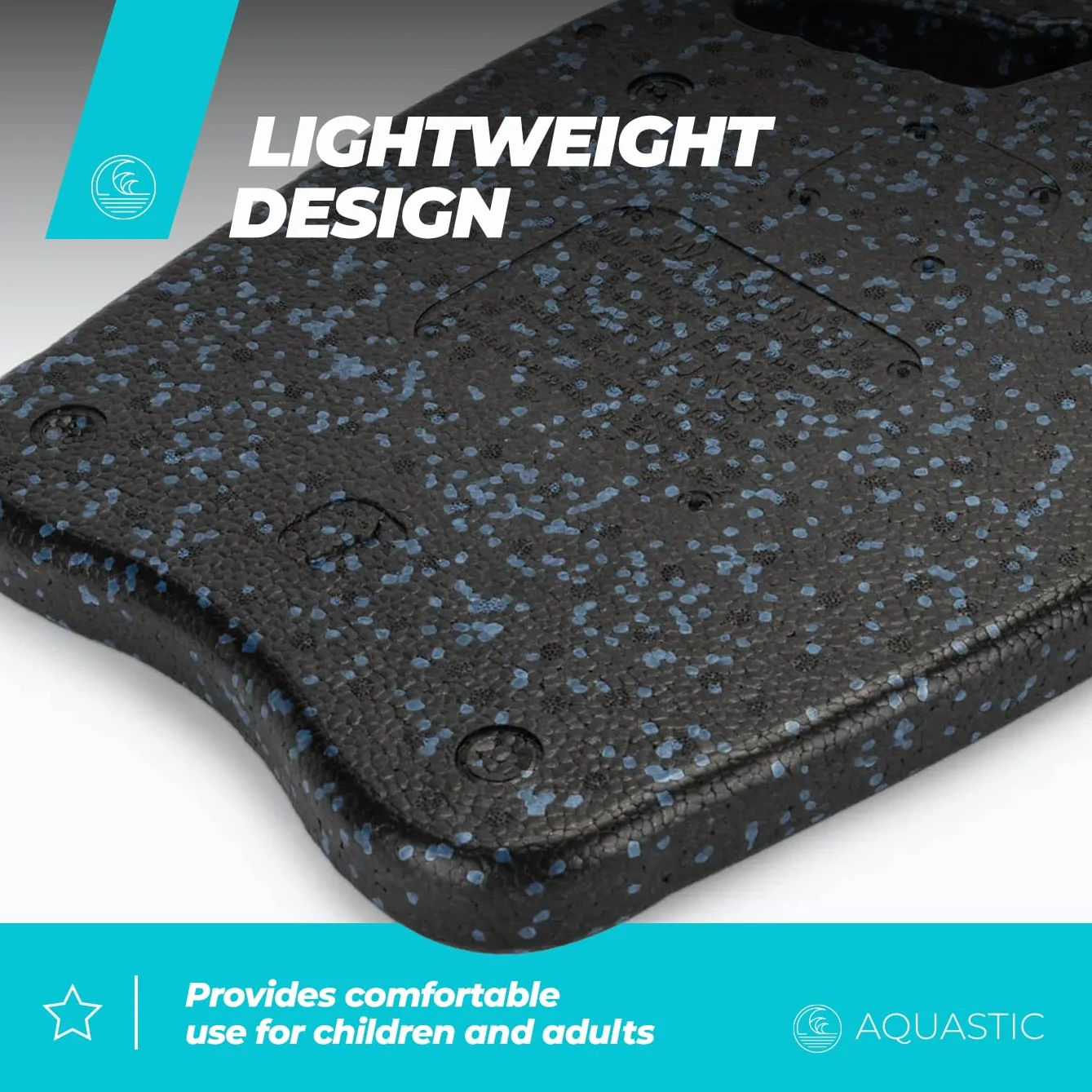 AQUASTIC Deska do pływania w kolorze zielonym, wymiary 325 x 465 x 35 mm, idealna do nauki pływania, posiada otwory na uchwyty do lepszych ćwiczeń, lekki i trwały materiał EPP, stabilny na wodzie
