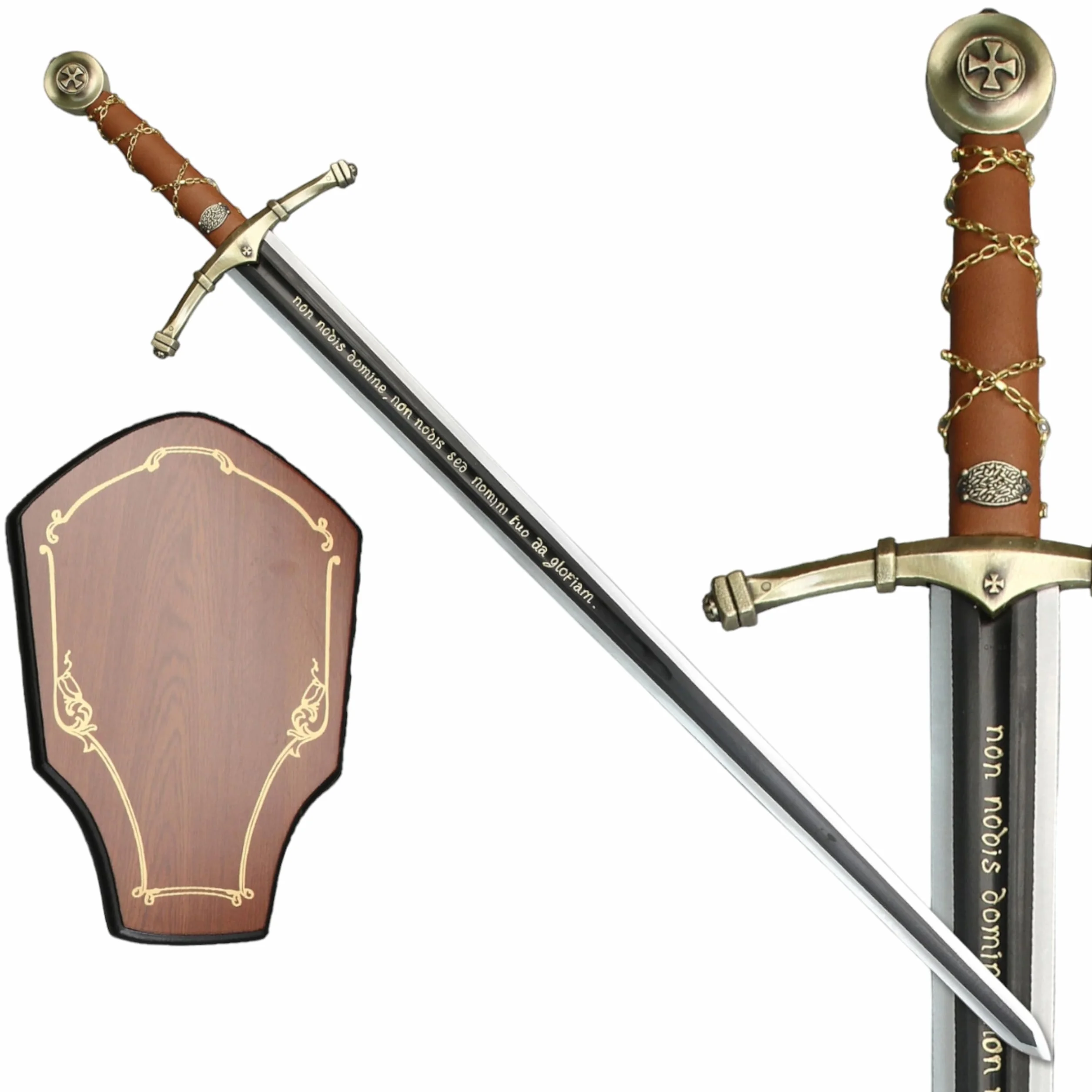 Miecz templariusza metalowy 112 cm dekoracyjny SW-601