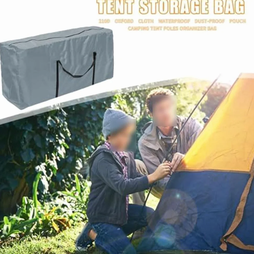Elastyczne rozwiązanie do przechowywania przedmiotów outdoorowych Torba Oxford 210D, zapewnia ochronę przed żywiołami, wygodna do przenoszenia (173 x 76 x 51 cm)