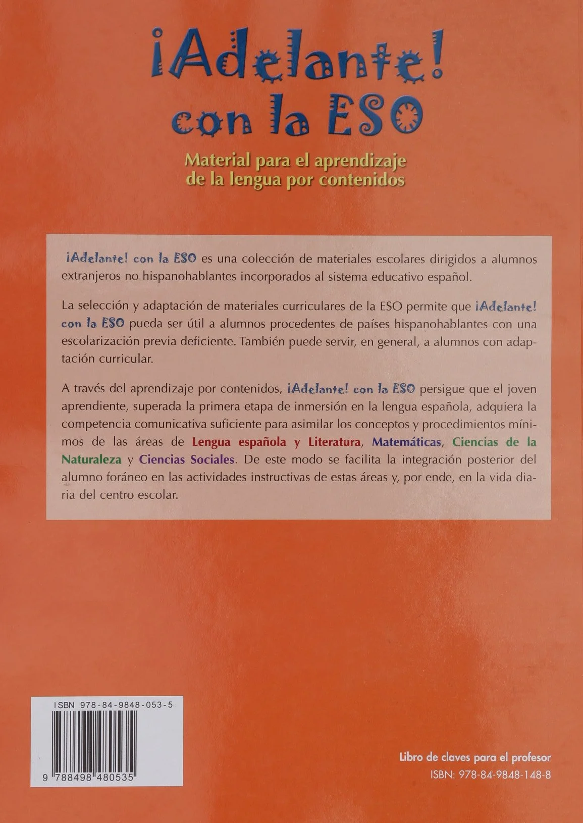 ¡Adelante! Con La Eso 1° Libro del Alumno: Material Para El Aprendizaje de la Lengua Por Contenidos: 0000