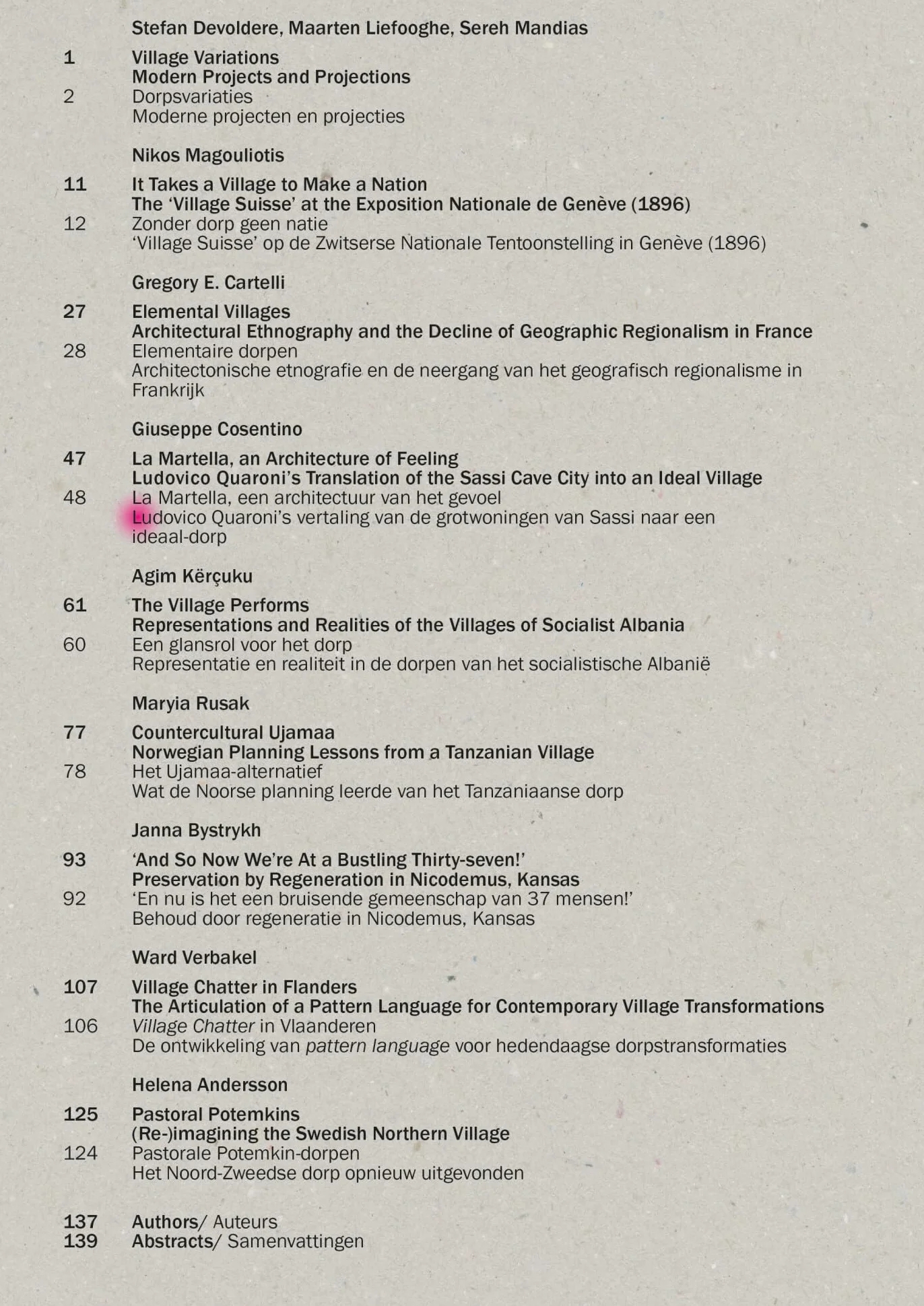 OASE 117: Project Village: Project Dorp