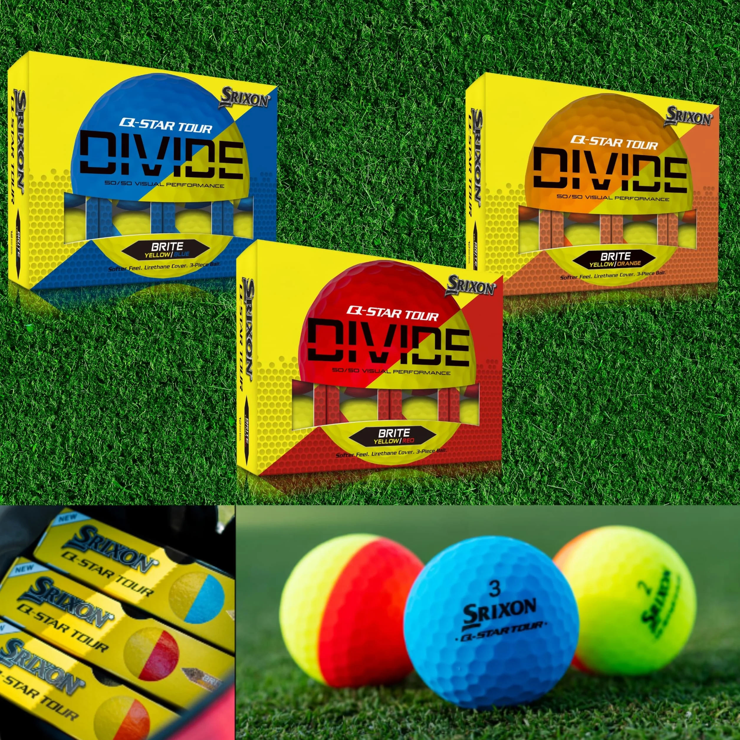 Srixon Q-Star Divide 12 piłki golfowe FastLayer wysoka kompresja