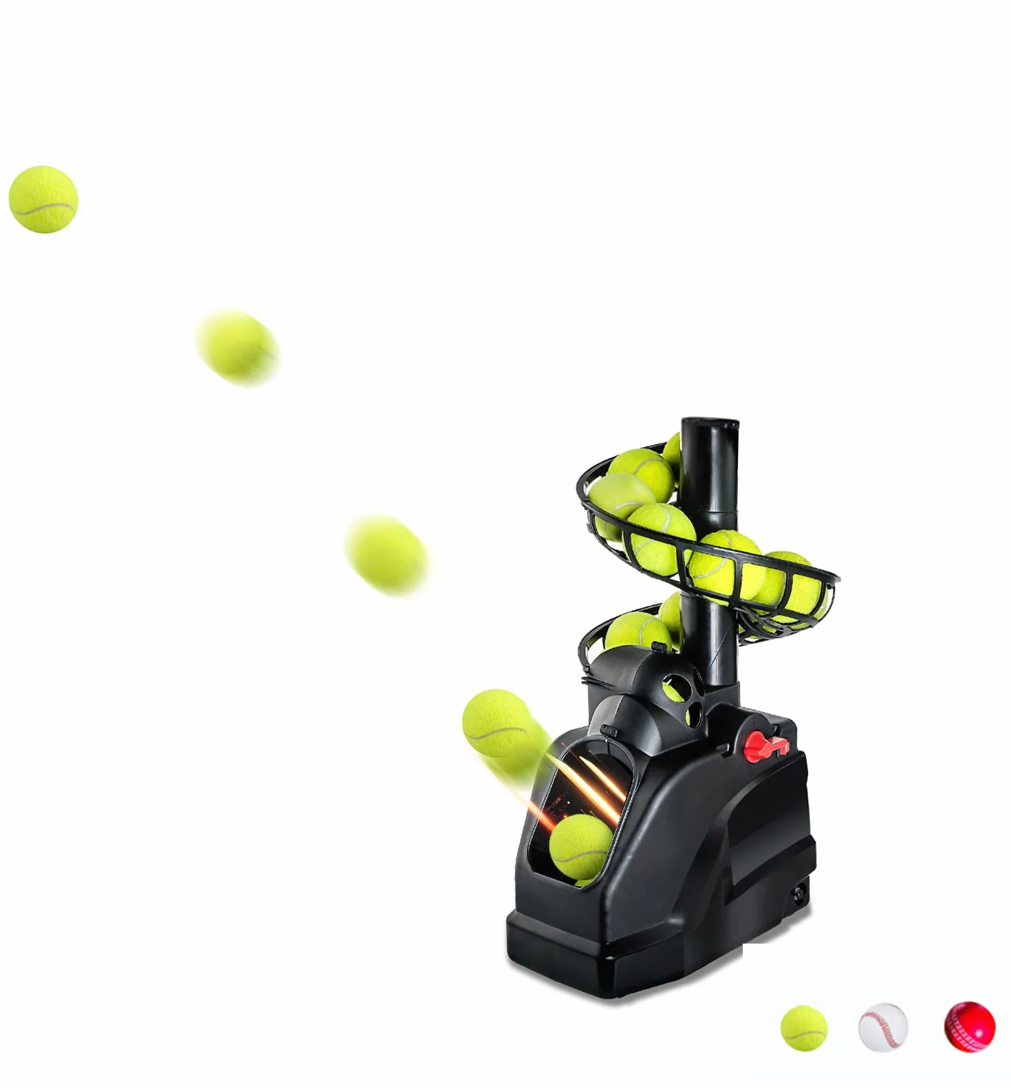 Automatyczny trener piłek tenisowych 10Balls, AC i bateria, do treningu dla początkujących