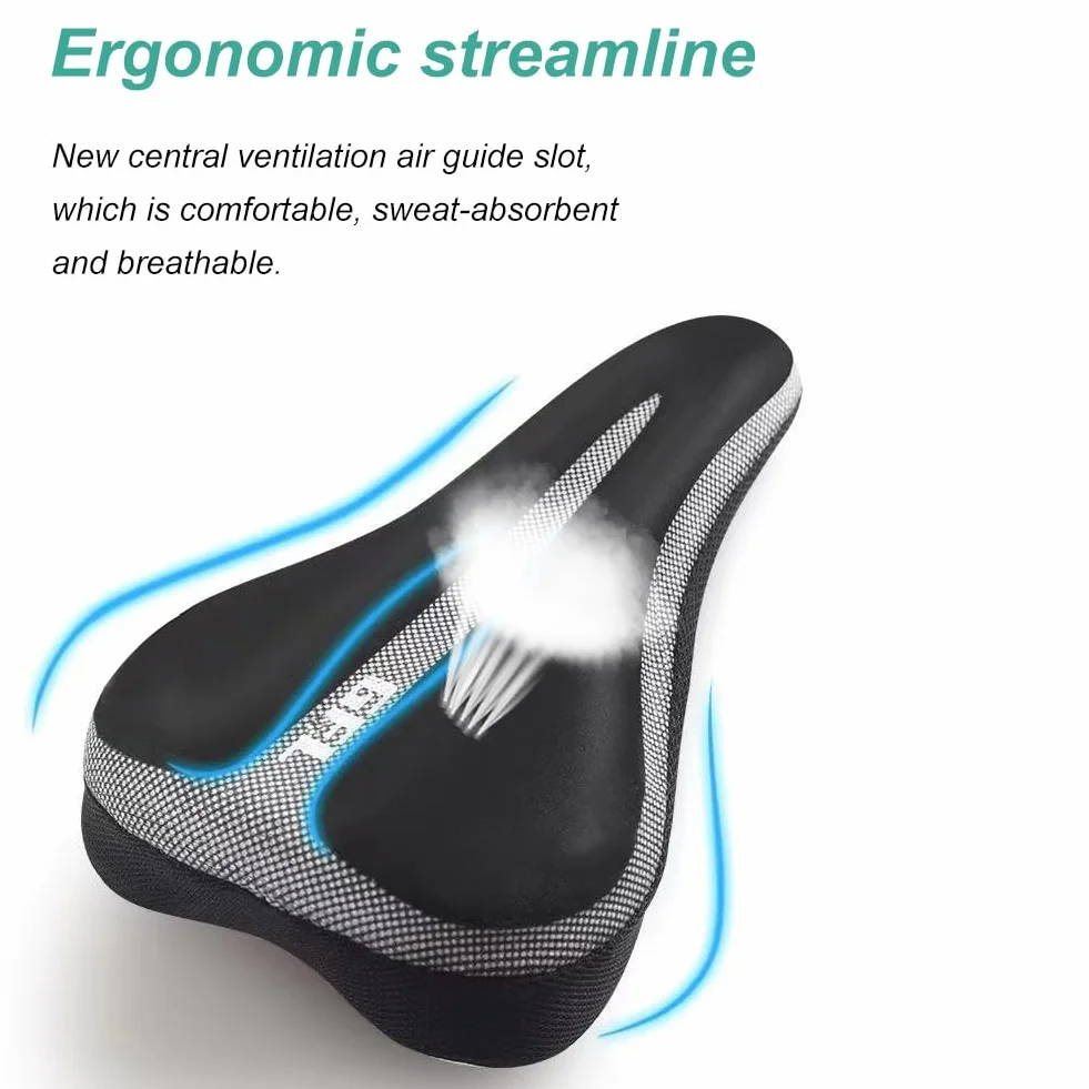 Ergonomiczny pokrowiec na siodełko rowerowe żelowy 17 x 29,5 cm