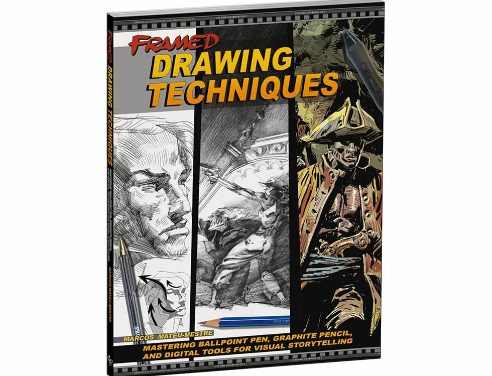 Framed Drawing Techniques: Mastering Ballpoint Pen, Graphite Pencil, and Digital Tools for Visual Storytelling