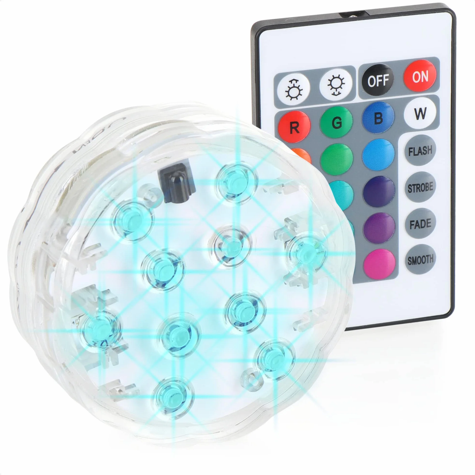 COM-FOUR® Oświetlenie basenu LED z funkcją zmiany koloru - energooszczędne światło do relaksującej oazy (01 sztuka - lampa basenowa LED)