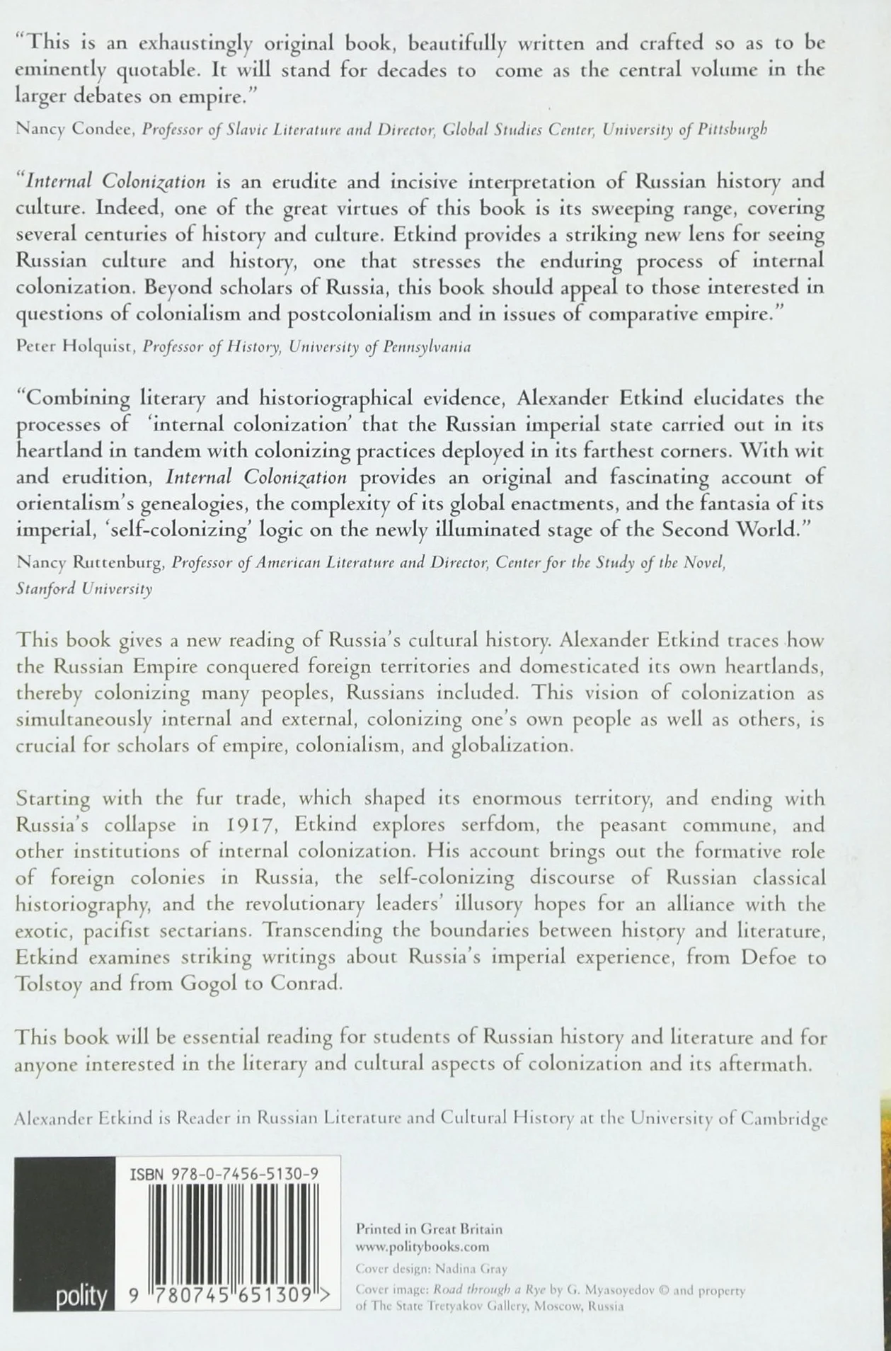 Internal Colonization: Russia's Imperial Experience