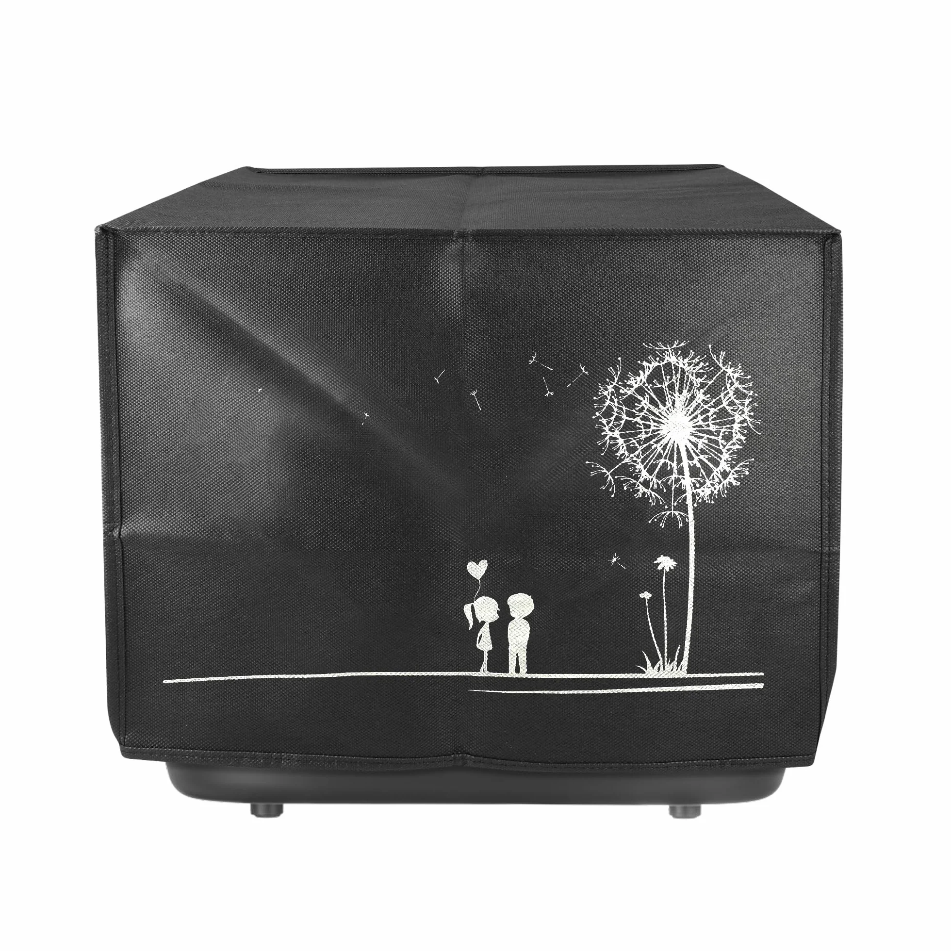 kwmobile Etui kompatybilne z Russell Hobbs SatisFry pokrowiec ochronny - frytkownica na gorące powietrze - w kolorze białym i czarnym dmuchawiec, miłość
