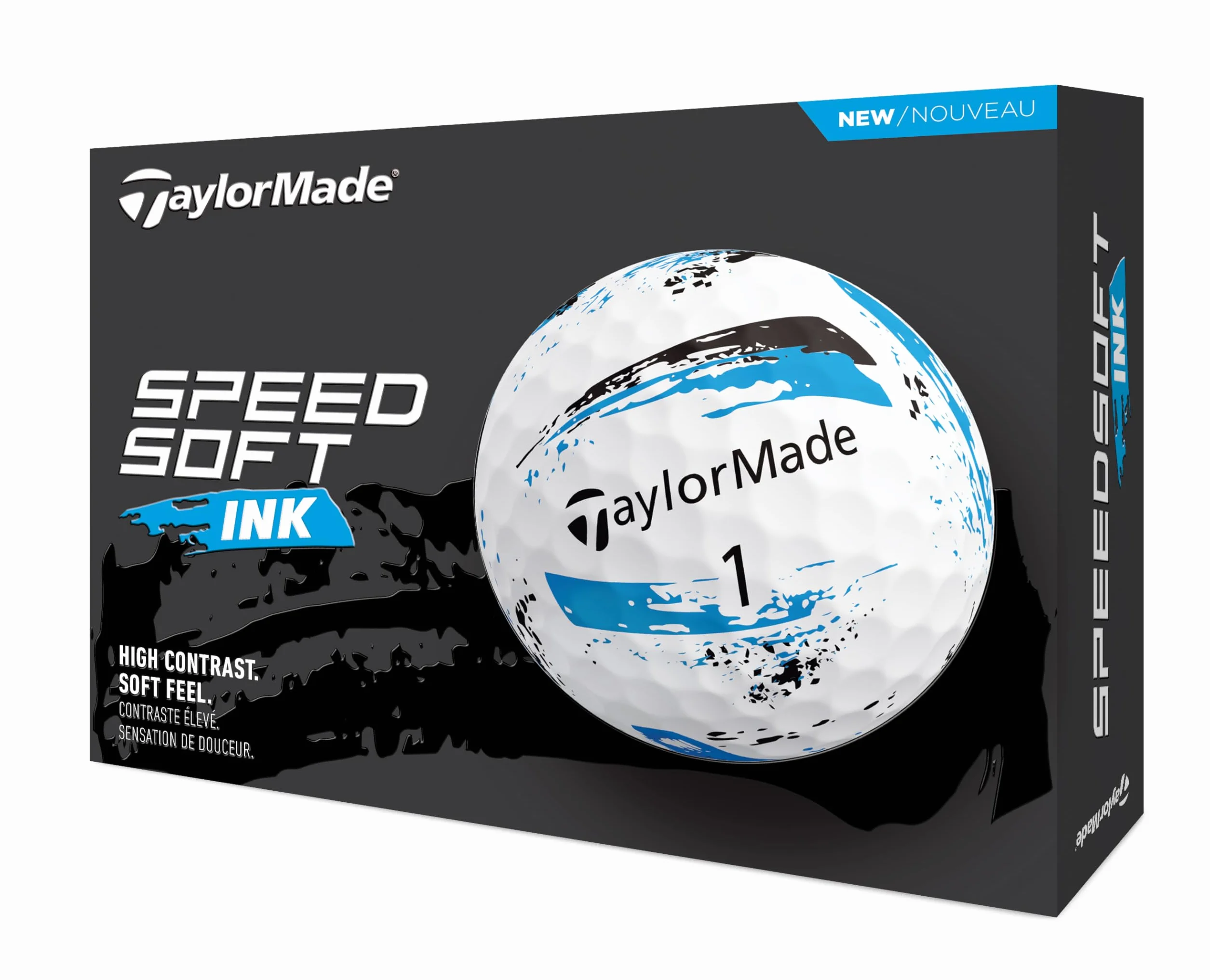 TaylorMade SpeedSoft Ink Niebieska piłka golfowa, 2024