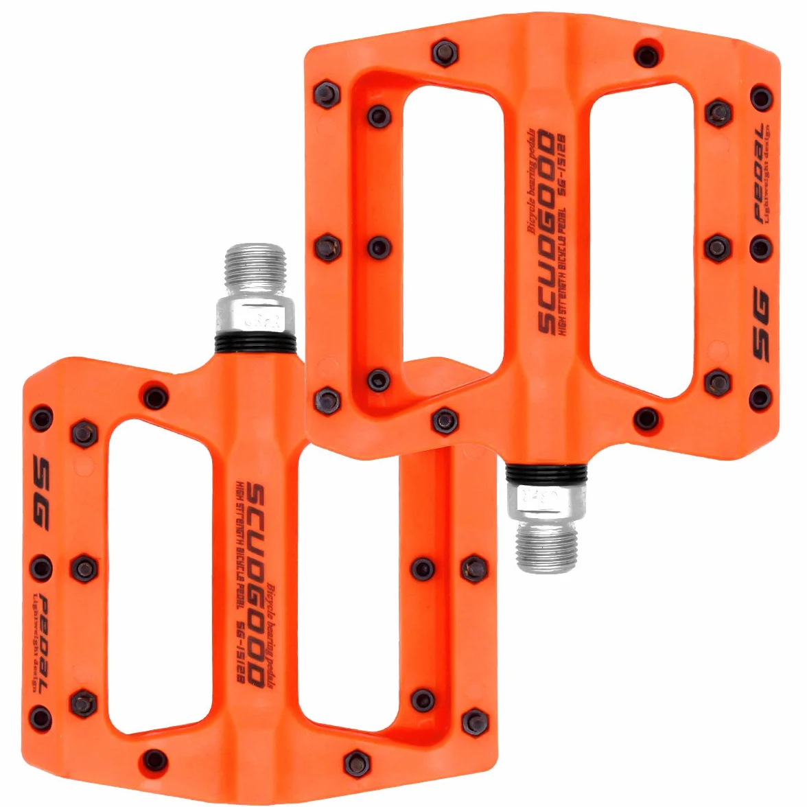 Pedały rowerowe nylonowe antypoślizgowe płaskie ultralekkie MTB BMX szosowe hybrydowe 9/40.6 cm
