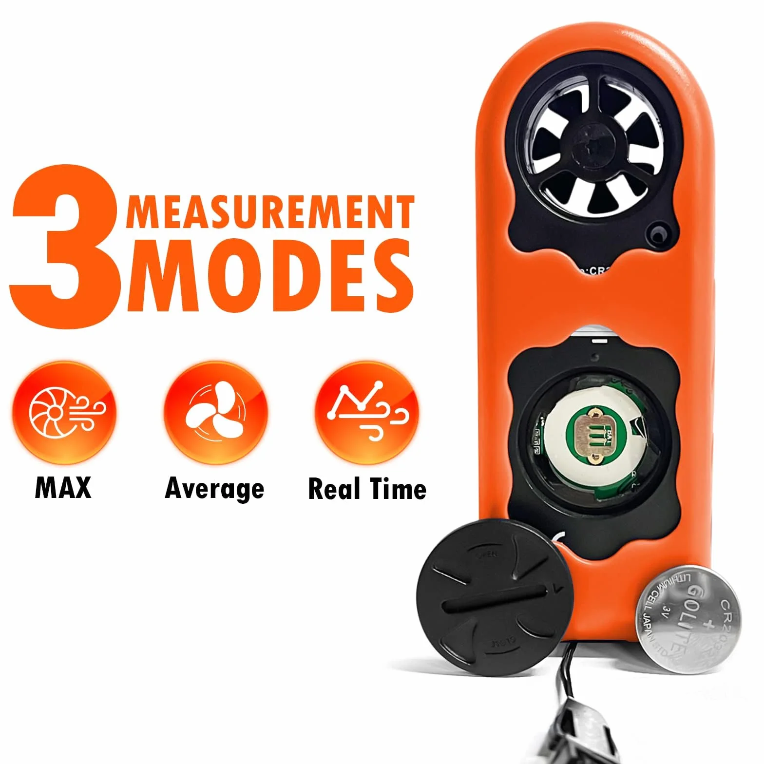 Anemometr ręczny - BTMETER BT-816B Cyfrowy miernik prędkości wiatru z podświetlanym termometrem do drona strzeleckiego HVAC CFM, precyzyjna dokładność +/- 5% 2℃