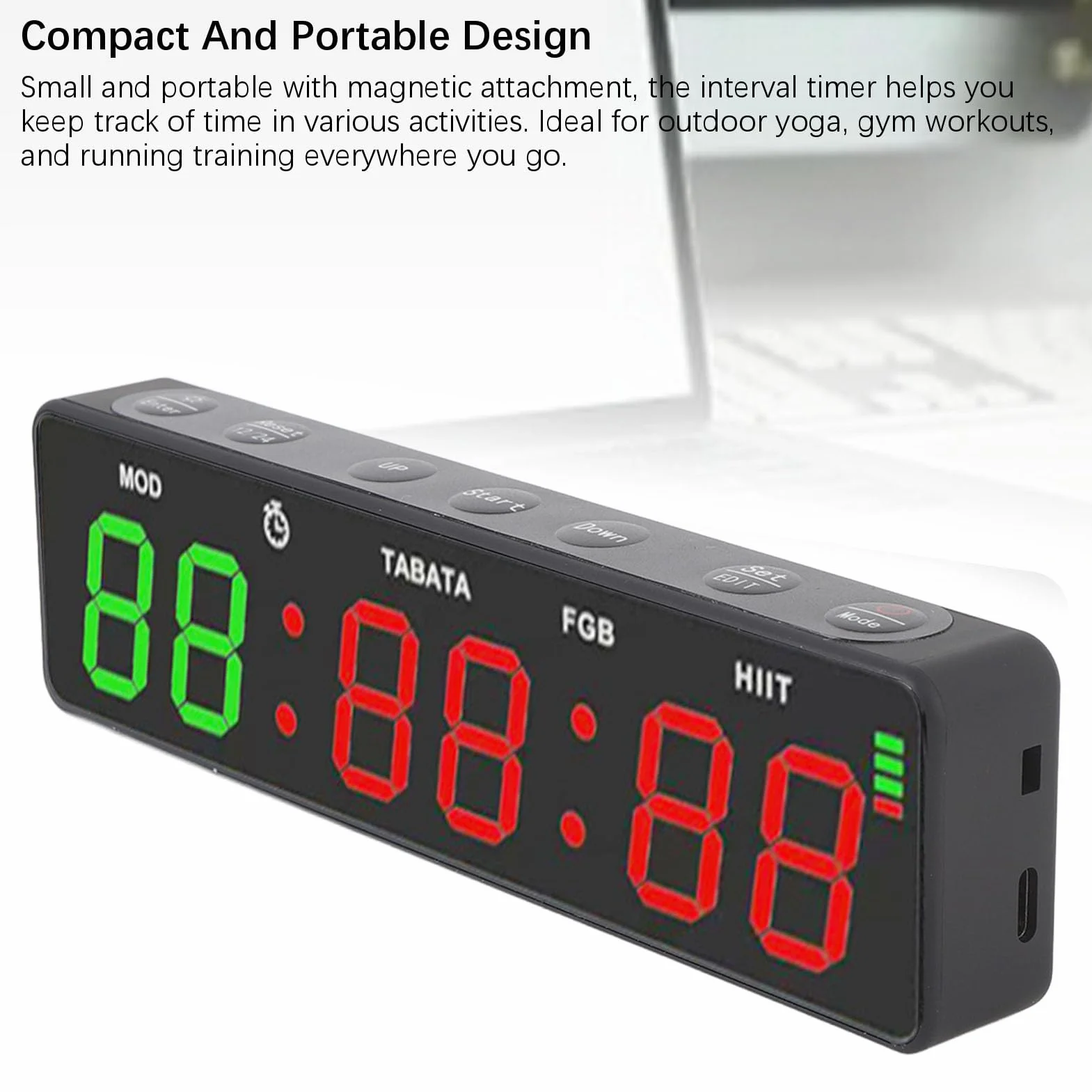 Cyfrowy Zegar ścienny LED Timer na Siłowni Czas Treningowy Stopwatch Countdown