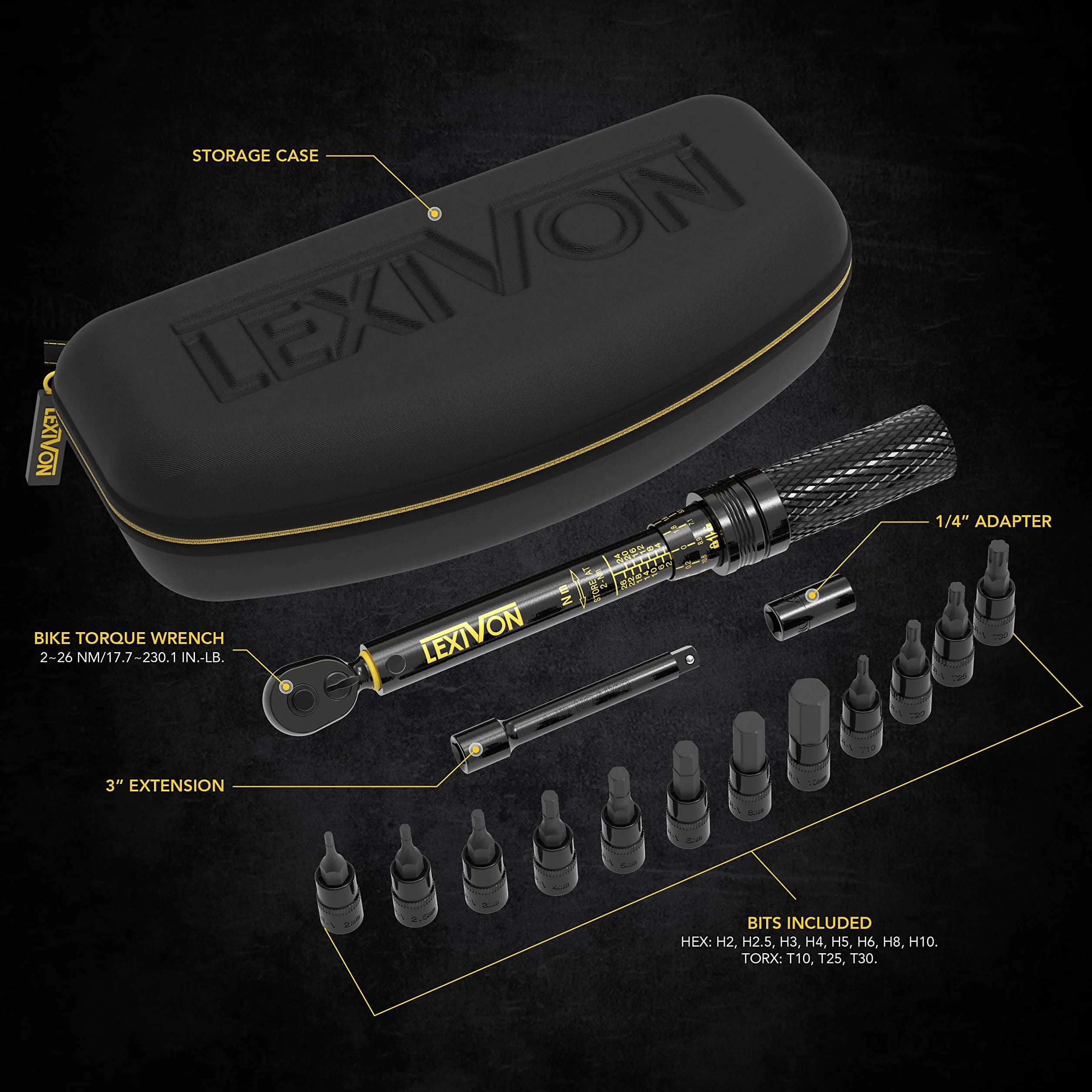 Lexivon Lx-191 Klucz Dynamometryczny, Czarny, 11,91 x 26,29 x 5,79 cm; 720 g