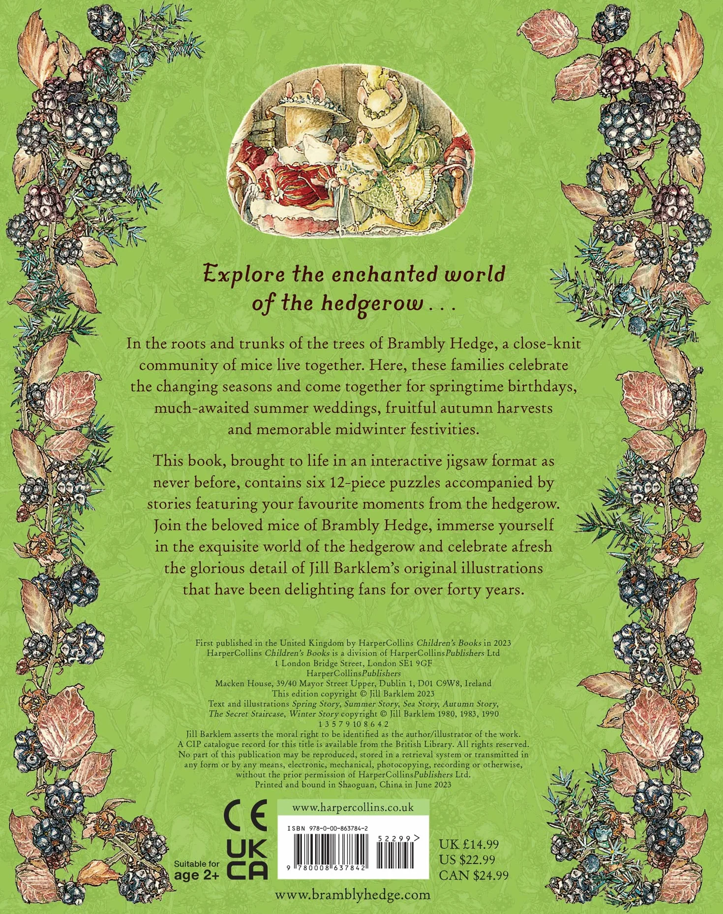 The Brambly Hedge Jigsaw Book: This fantastic new illustrated puzzle book takes readers through the seasons and includes the classic story! The perfect gift for kids!