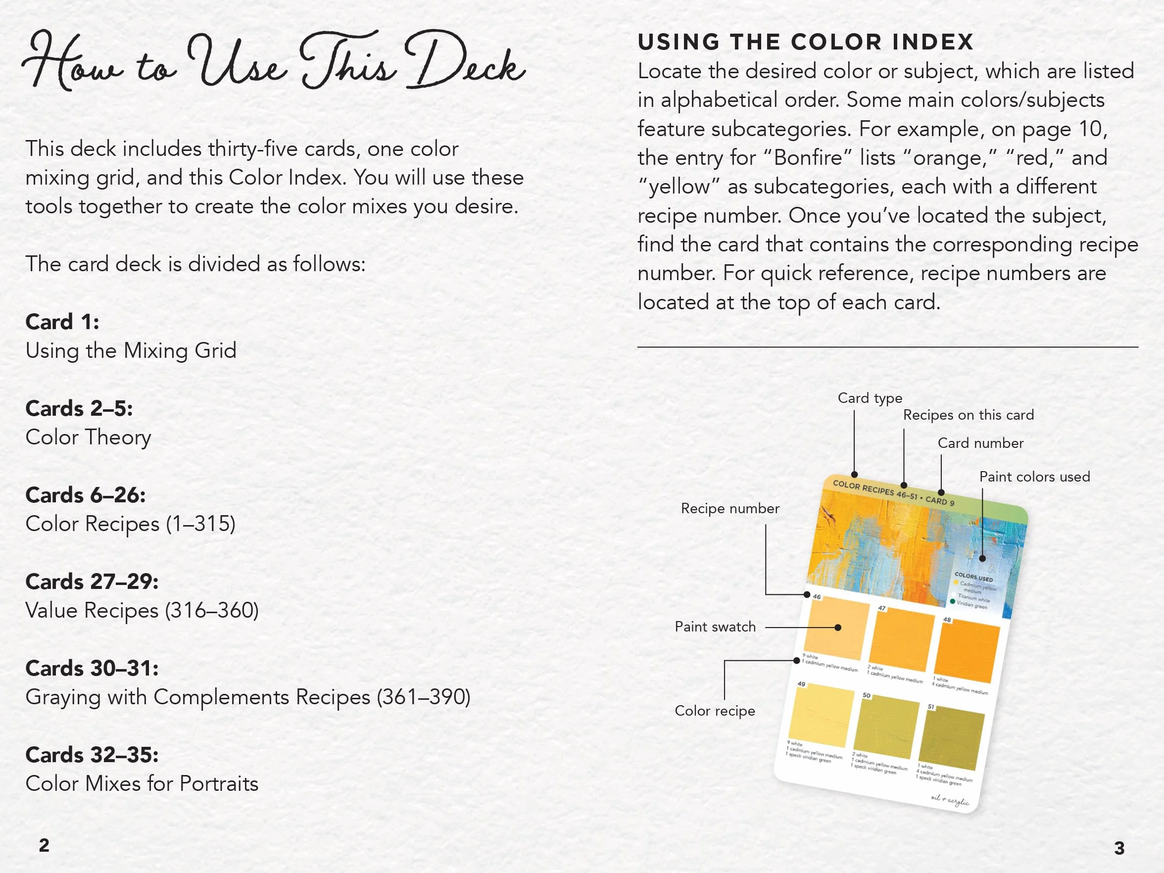 Oil & Acrylic Color Mixing Recipes: Card Deck & Color Mixing Grid: Mix 400+ colors!