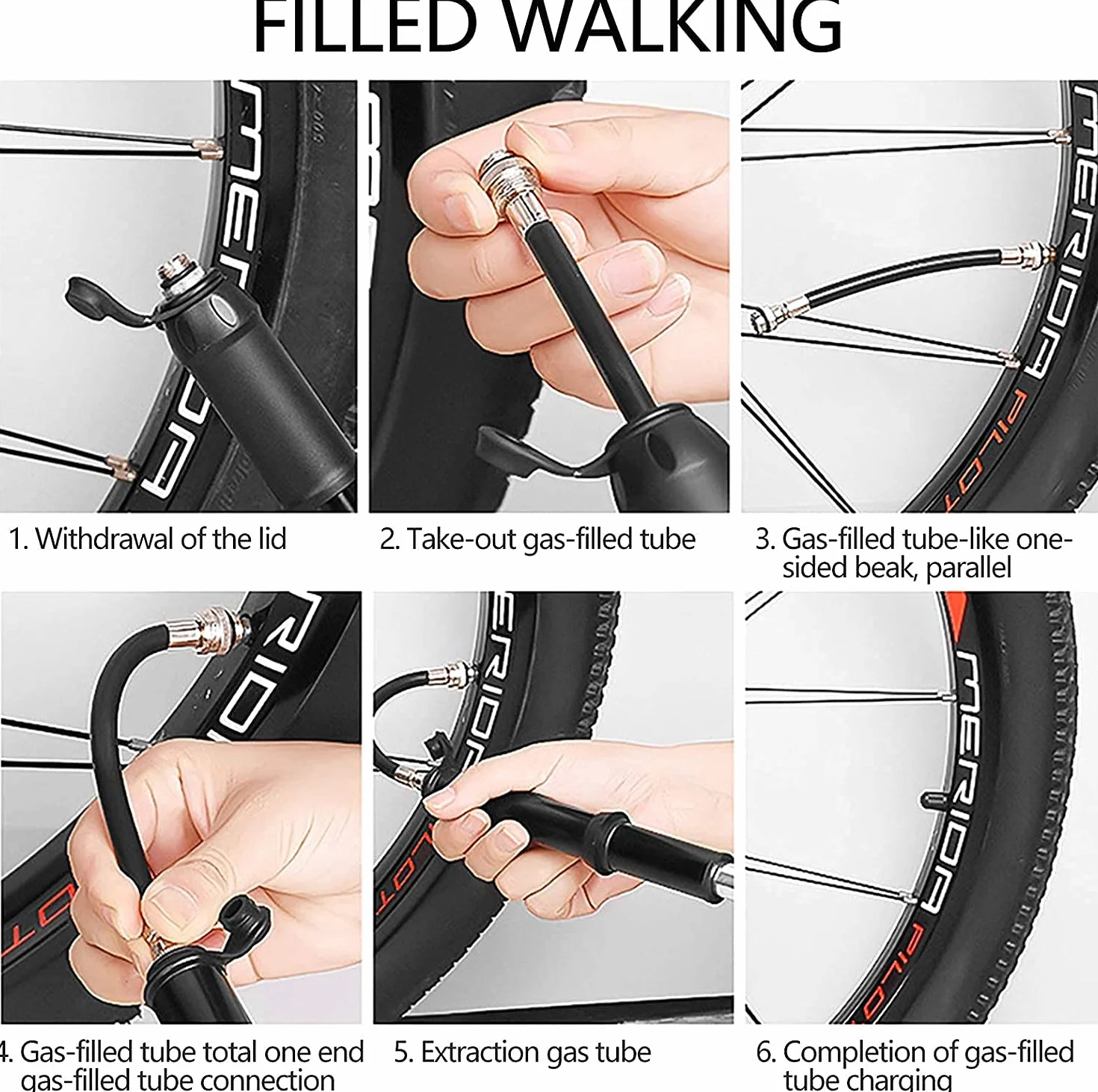Mini pompka rowerowa 140 PSI przenośna zestaw z igłą montowana na ramie zawór Schrader Presta